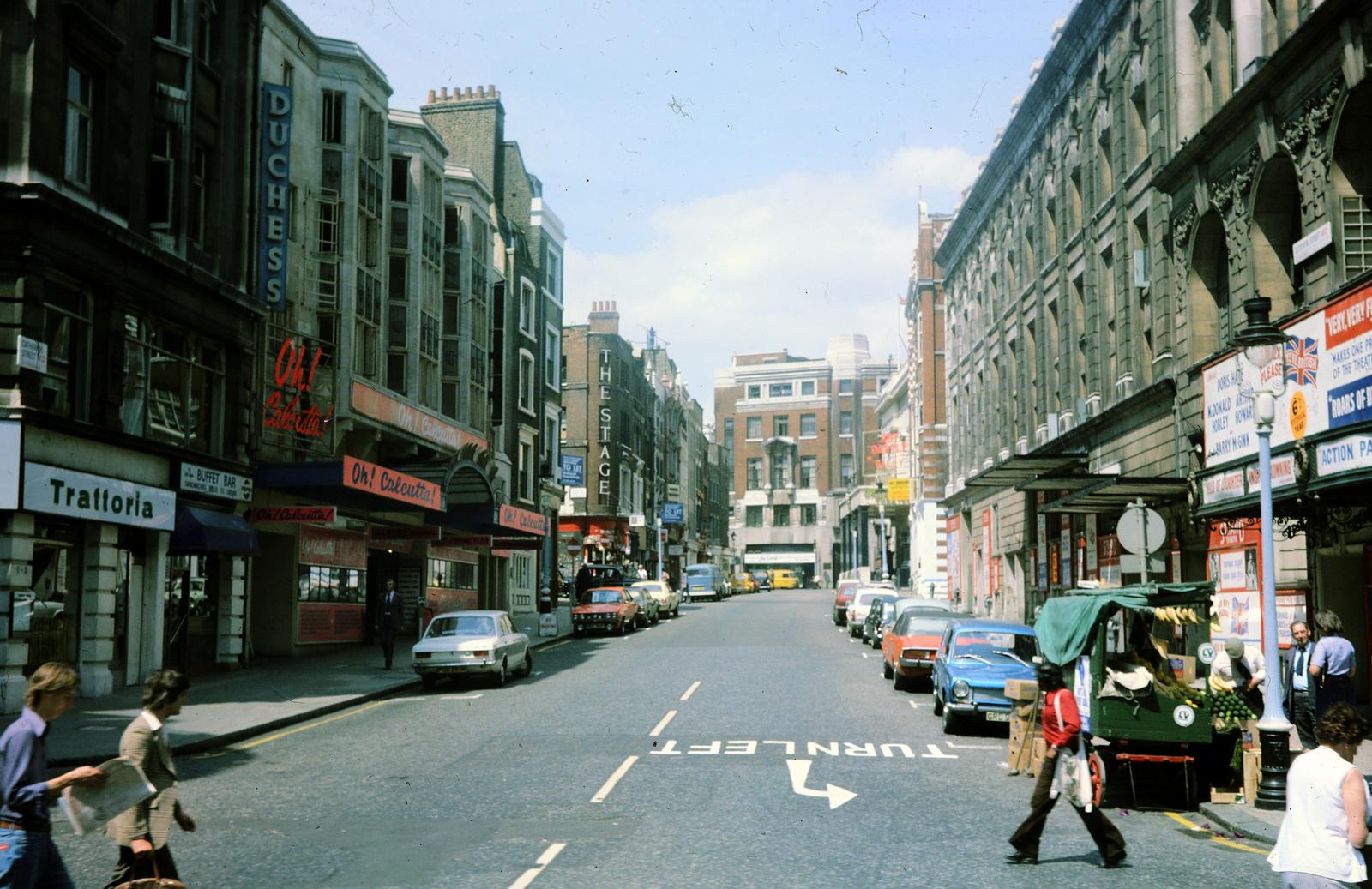 United Kingdom, London, Catherine Street a Tavistock Street felé. Balra a Duchess Színház., 1976, Szegő István, Fortepan #294789