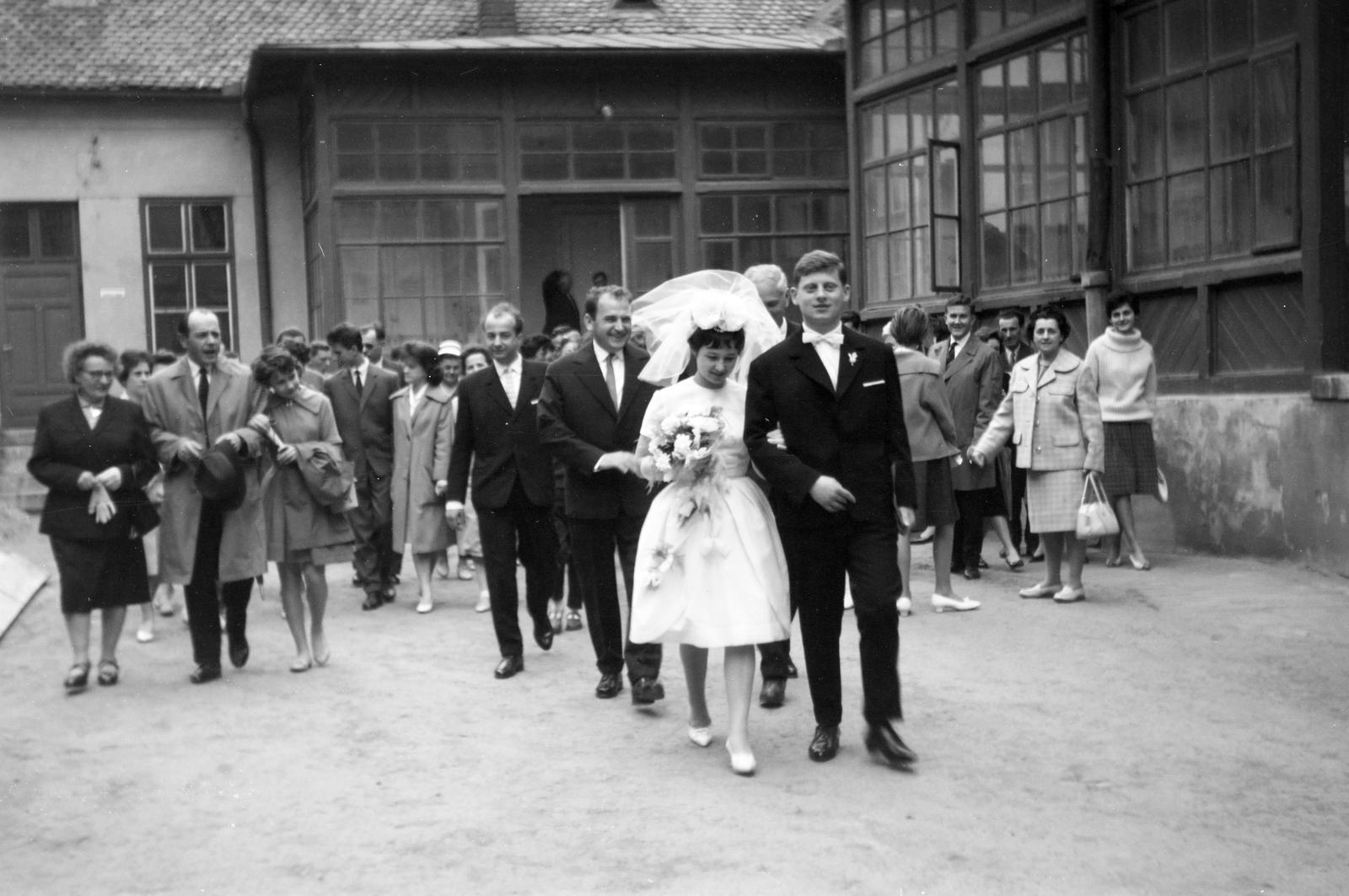 1964, Szilágyi Lajosné, wedding ceremony, Fortepan #294860