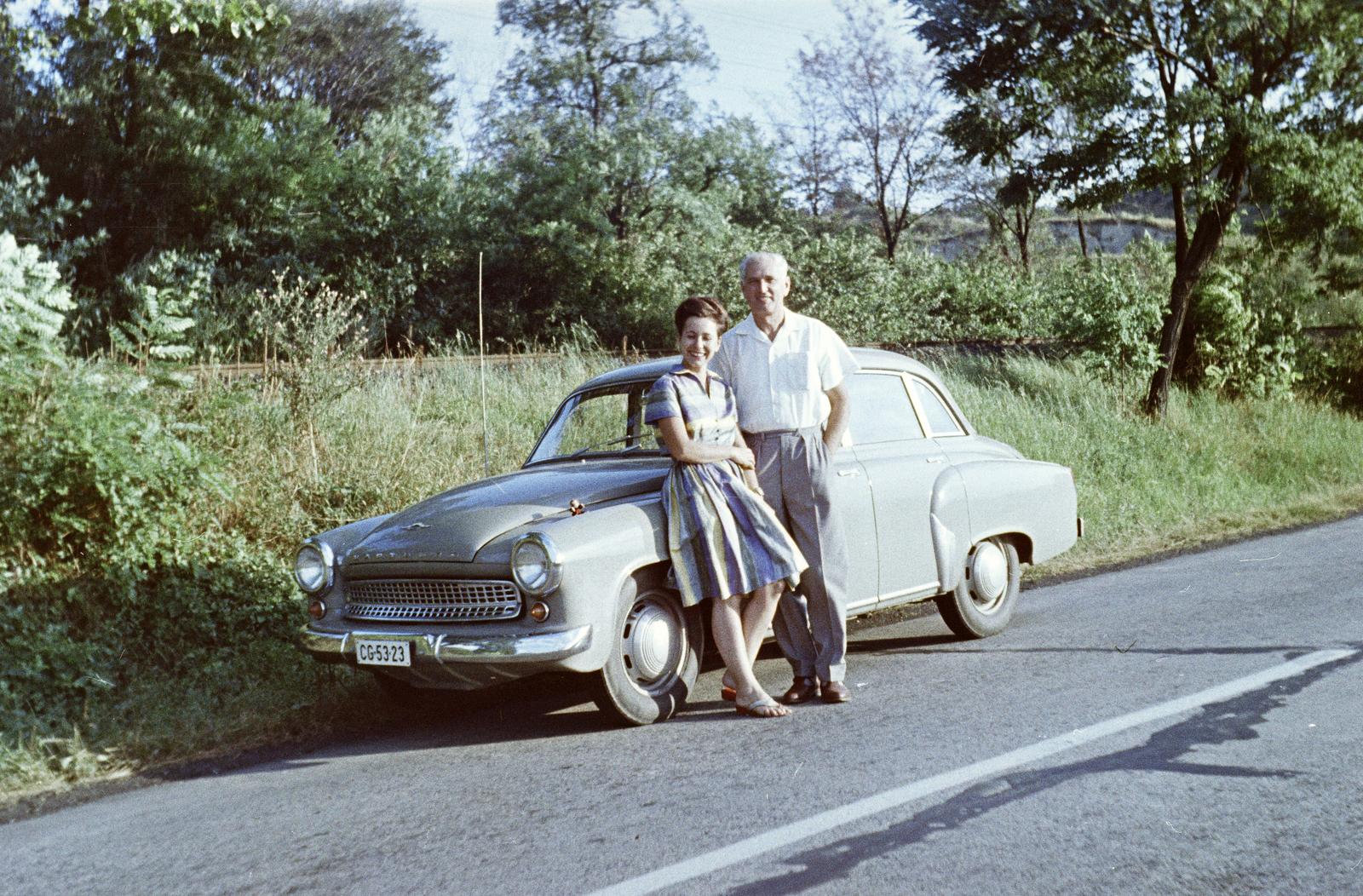 1963, Szilágyi Lajosné, Wartburg 311/312, rendszám, Wartburg-márka, Fortepan #294918
