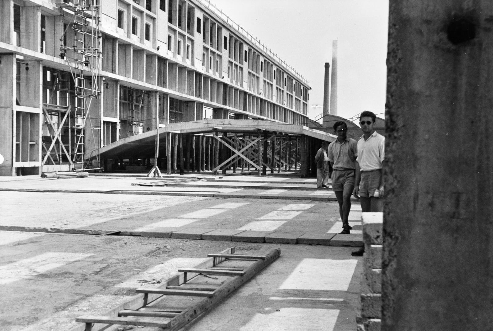 1957, Török Kálmán, reinforced concrete frame, Fortepan #294987
