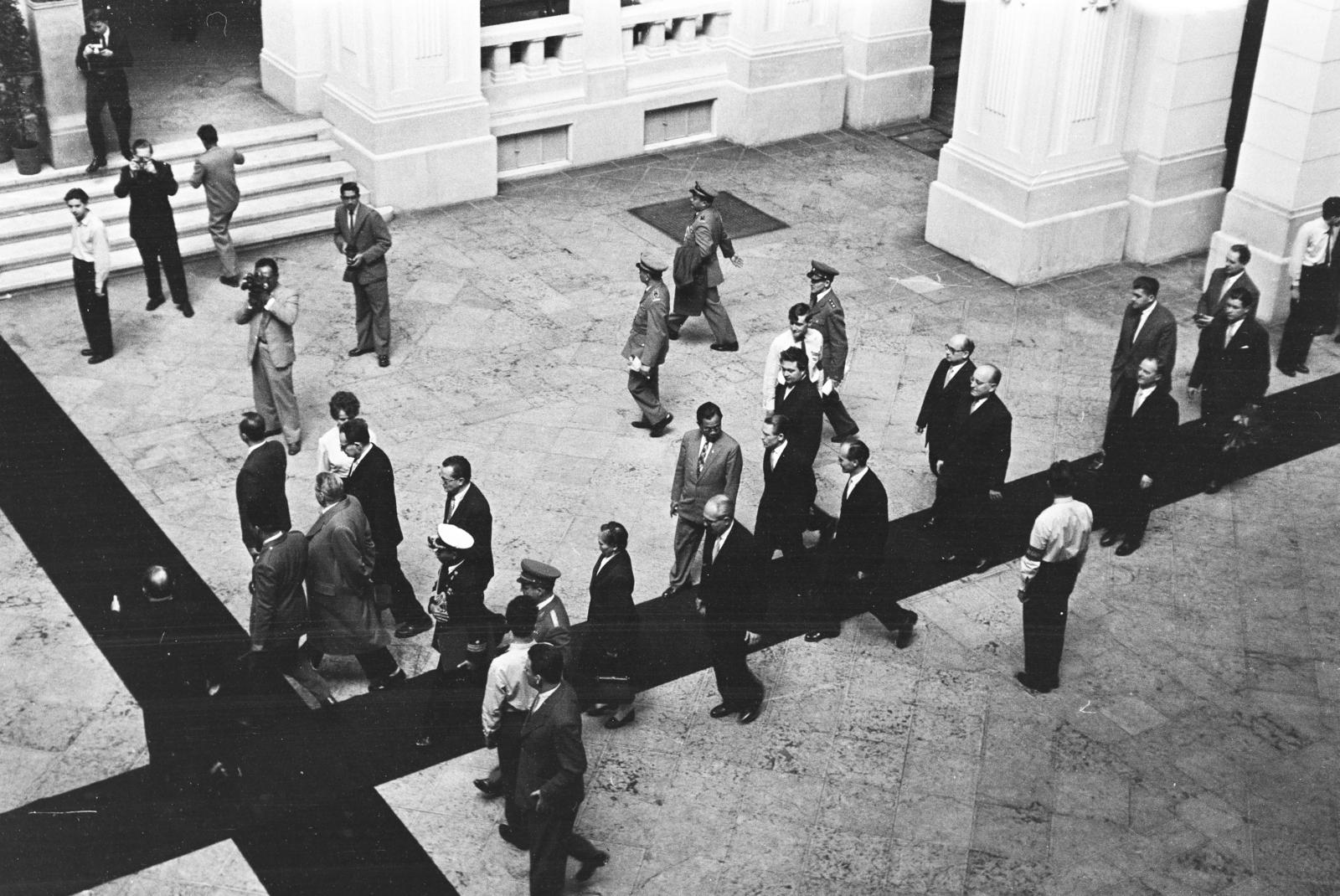 Hungary, Budapest XI., a Budapesti Műszaki Egyetem (később Budapesti Műszaki és Gazdaságtudományi Egyetem) K (központi) épületének aulája., 1962, Török Kálmán, Budapest, Fortepan #295001