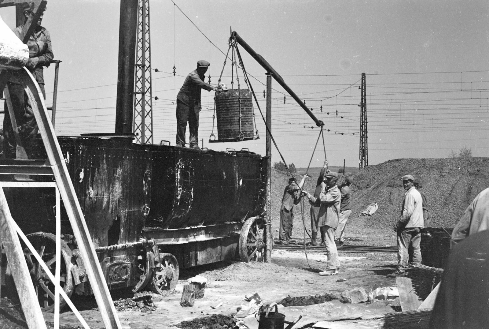1960, Török Kálmán, construction, railway, Fortepan #295016