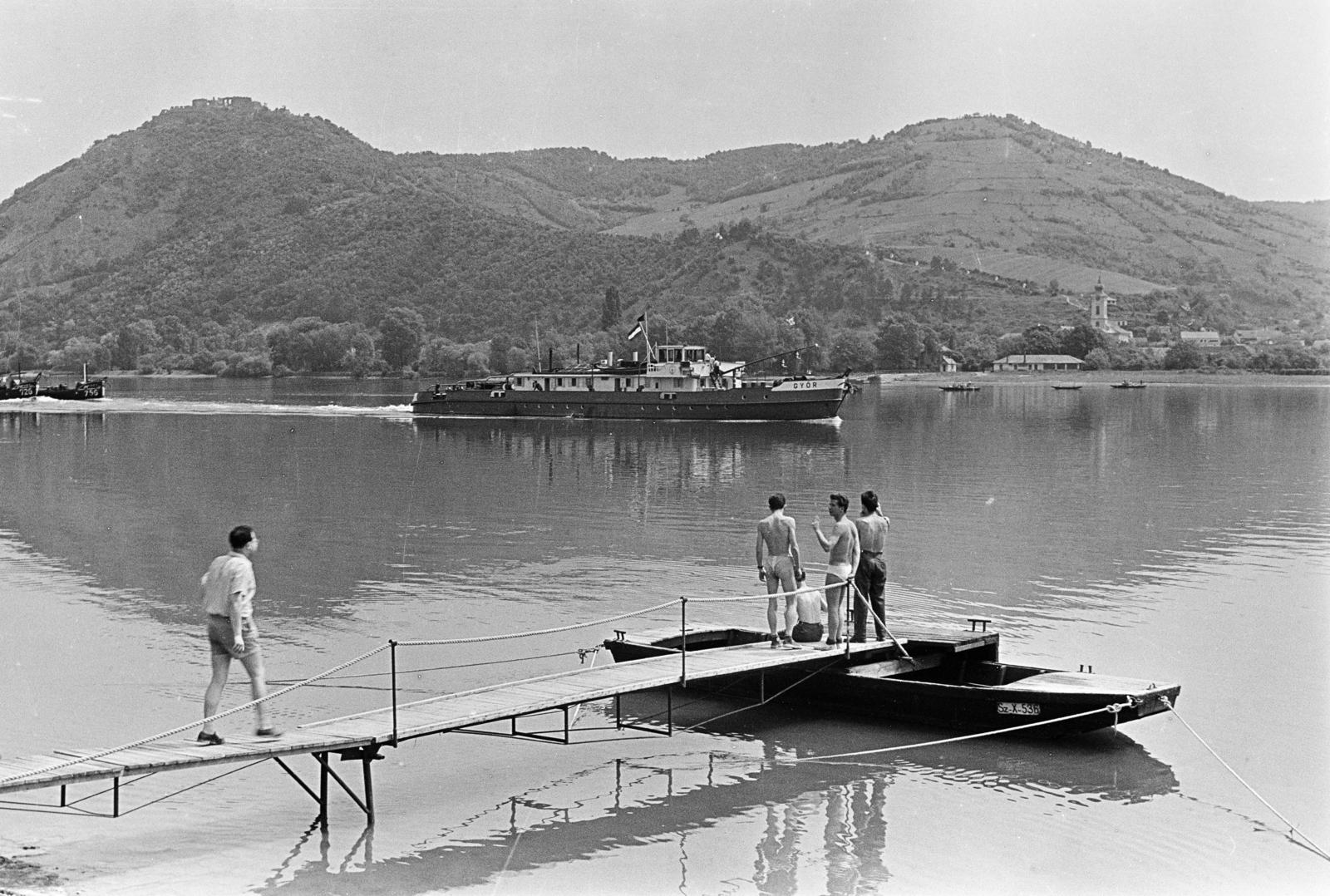 1960, Török Kálmán, shore, mountain, pier, Fortepan #295033