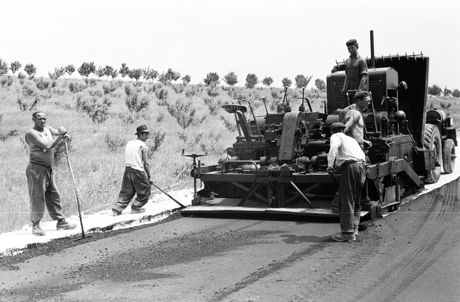 1960, Török Kálmán, munkagép, útépítés, Fortepan #295052