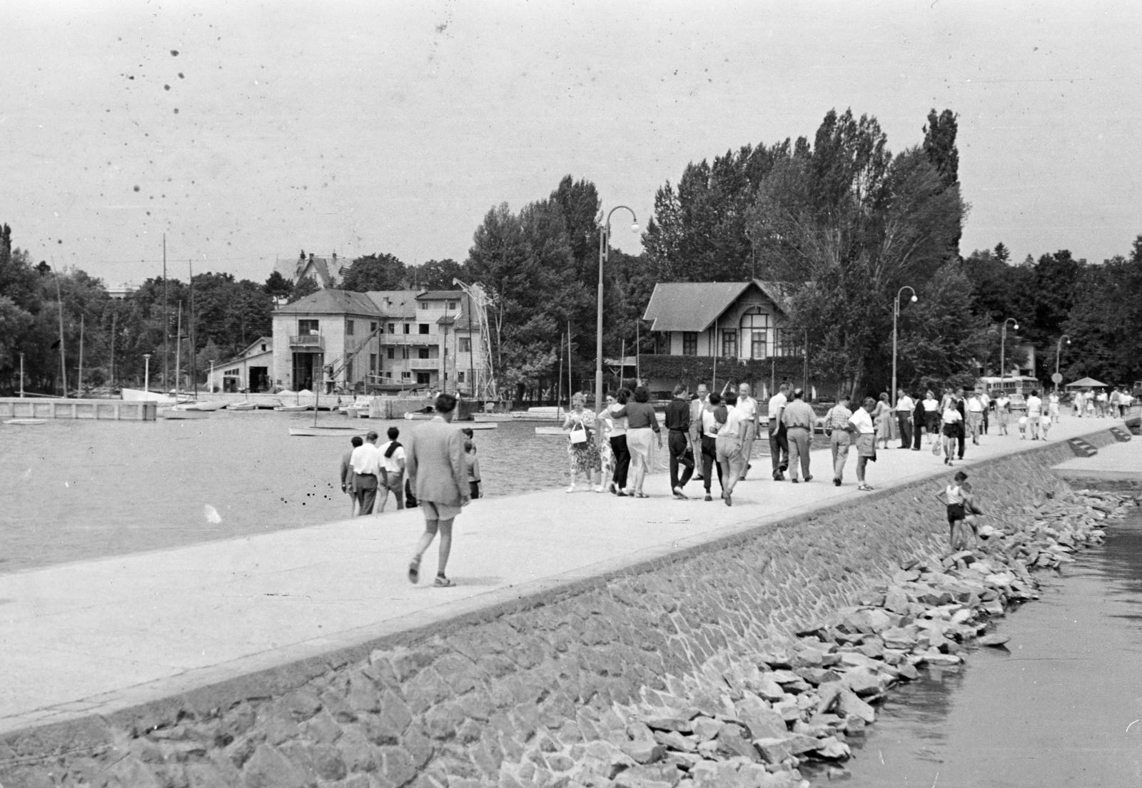 Hungary, Balatonfüred, kikötő., 1958, Török Kálmán, Fortepan #295170
