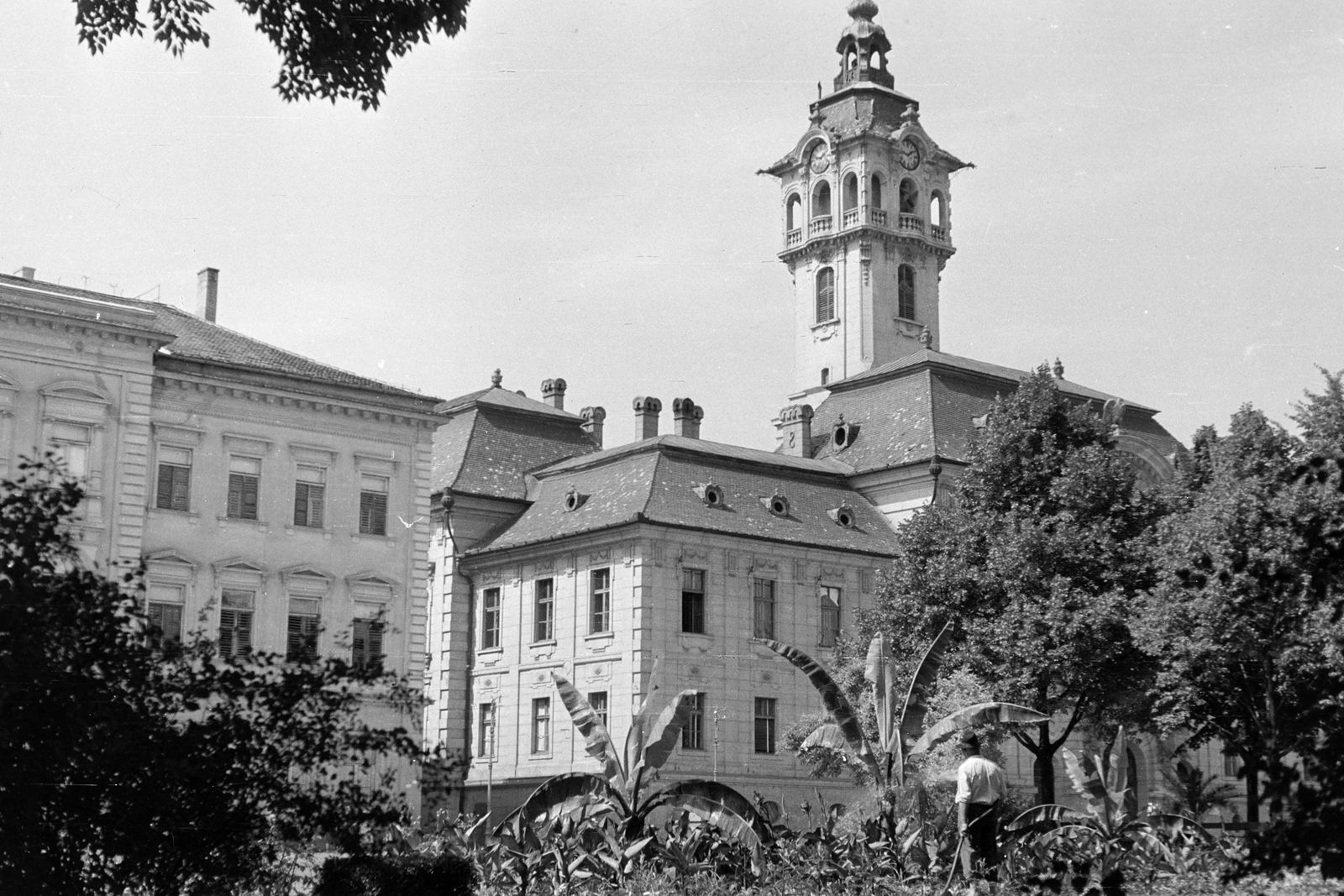 Hungary, Szeged, Széchenyi tér, Városháza., 1958, Török Kálmán, Fortepan #295183