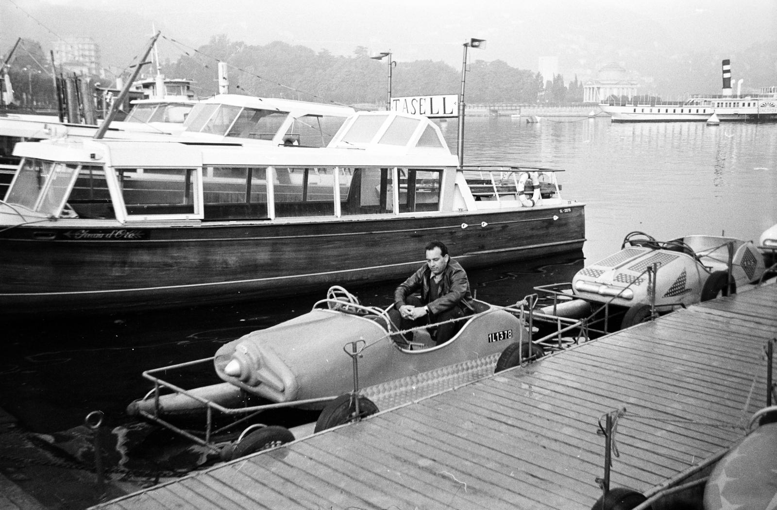 Italy, Como, kikötő a Comói-tó partján húzódó Lungo Lario Trento mentén., 1964, Gyertyán Balázs, Fortepan #295417