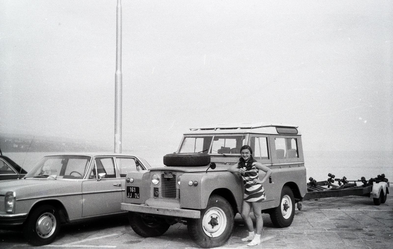 1964, Gyertyán Balázs, Land Rover-márka, Mercedes-márka, Mercedes W115, Fortepan #295419