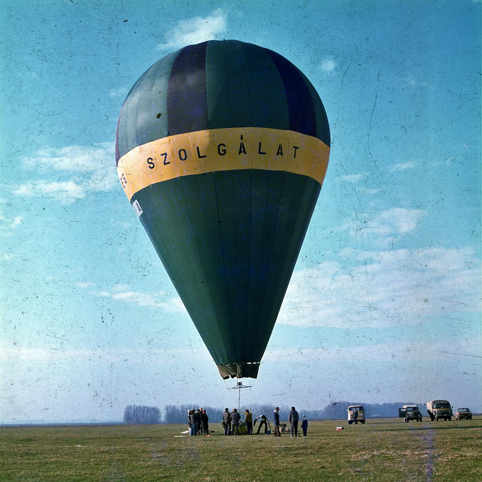 1976, Hózer Benjamin, colorful, air-ship, hot air balloon, Fortepan #295464