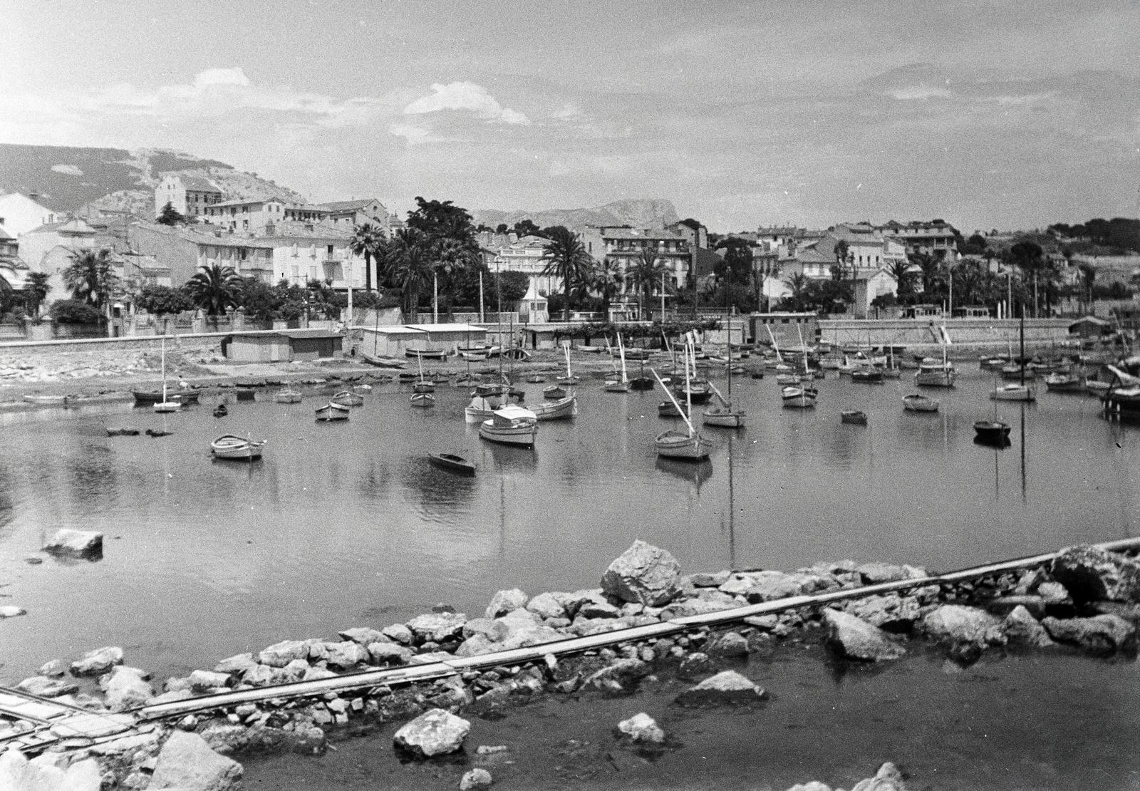 Franciaország, Toulon, Saint-Louis du Mourillon kikötő., 1934, Karsai Kata, csónak, Fortepan #295508