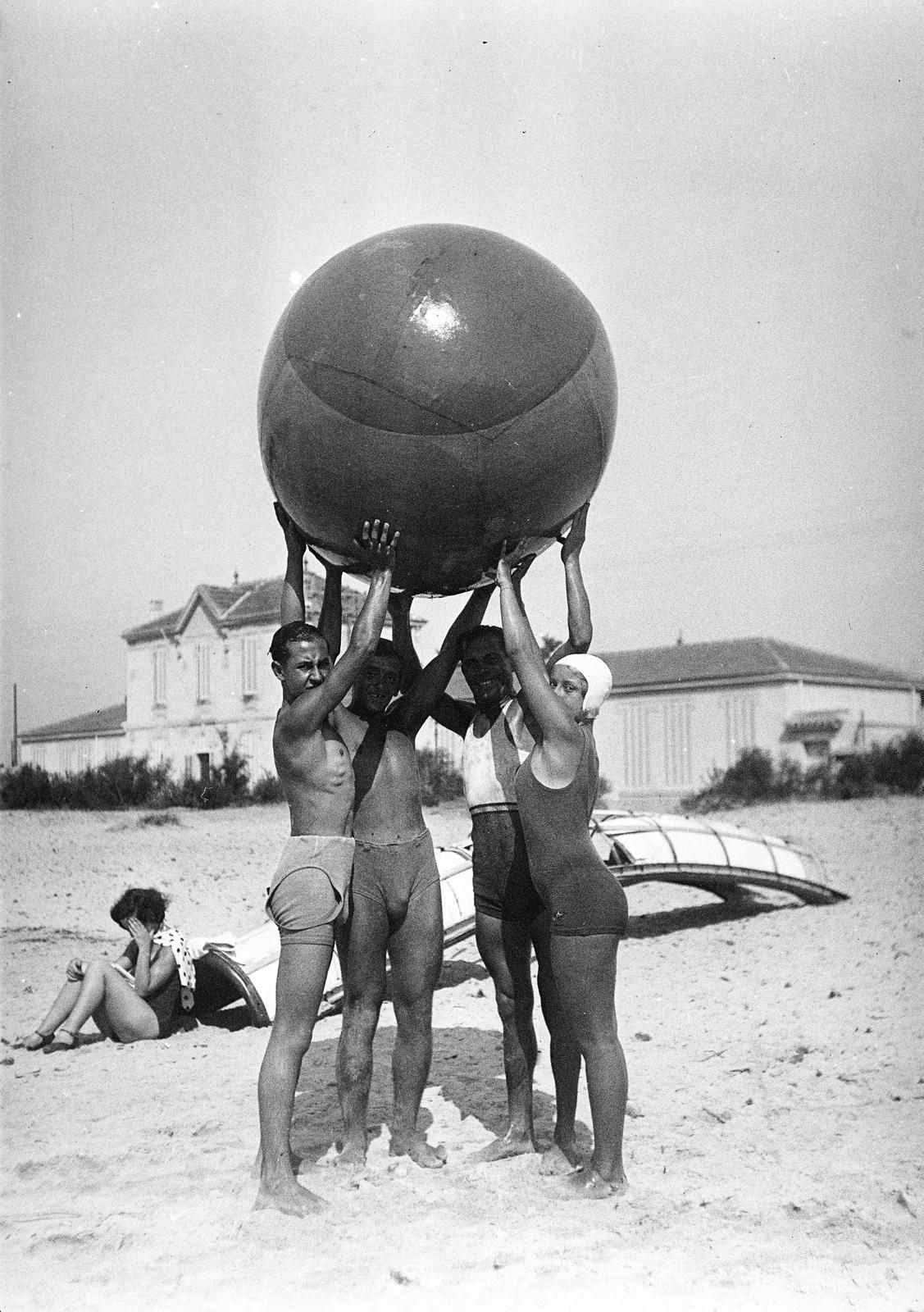 1934, Karsai Kata, strandlabda, labda, Fortepan #295516