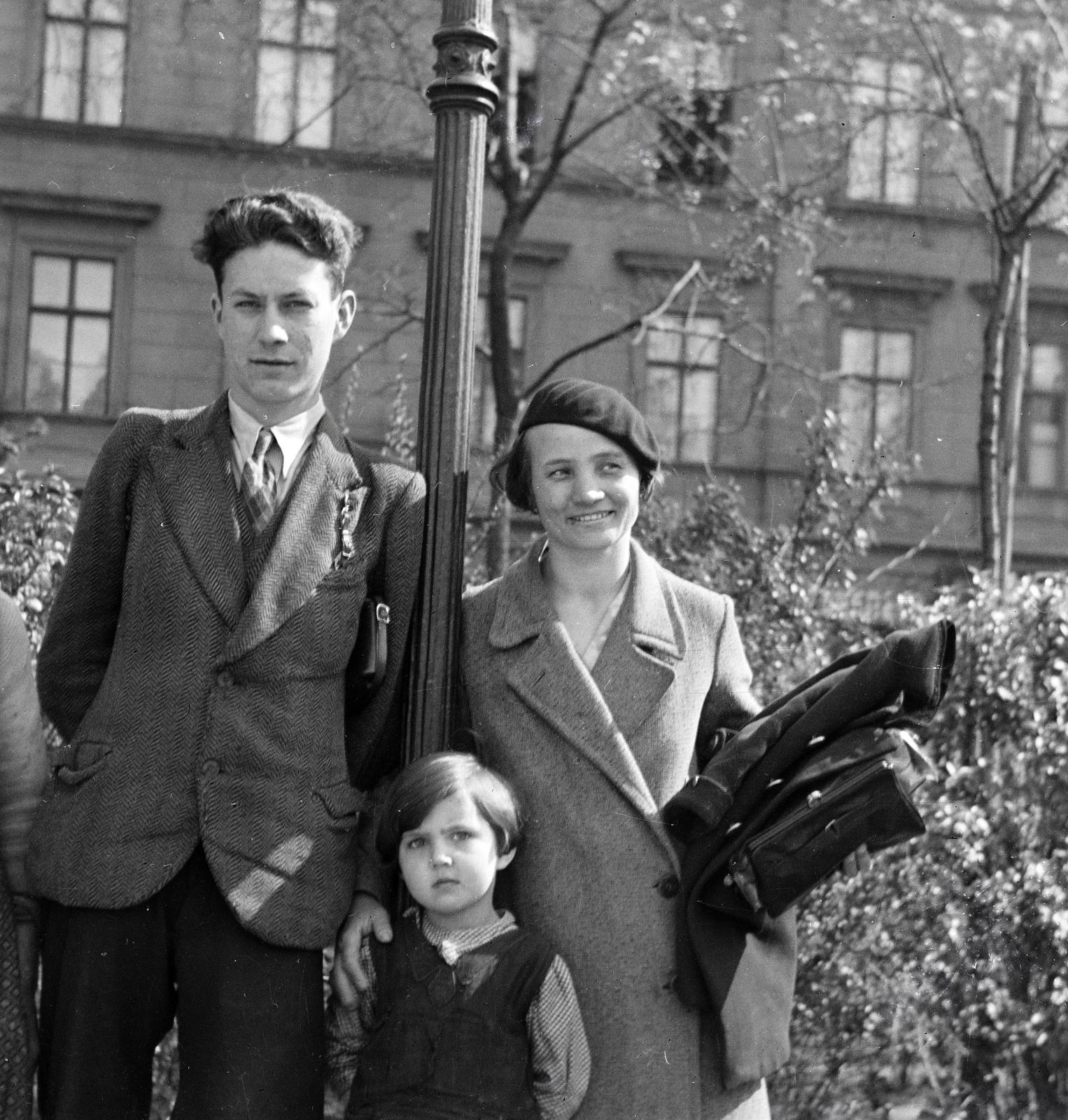 1934, Karsai Kata, three people, Fortepan #295537