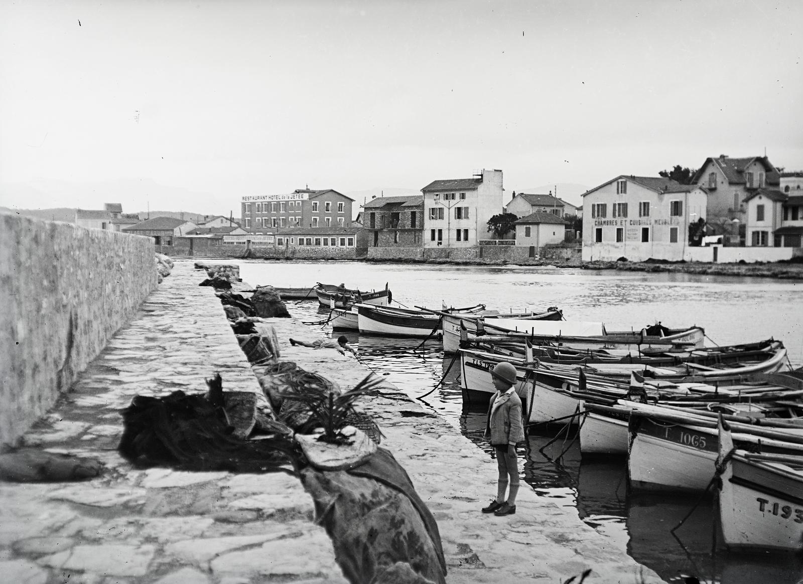 1934, Karsai Kata, boat dock, kid, Fortepan #295575
