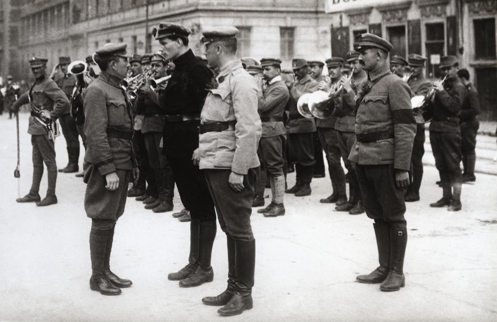 1919, Kieselbach Galéria, military band, Fortepan #295979
