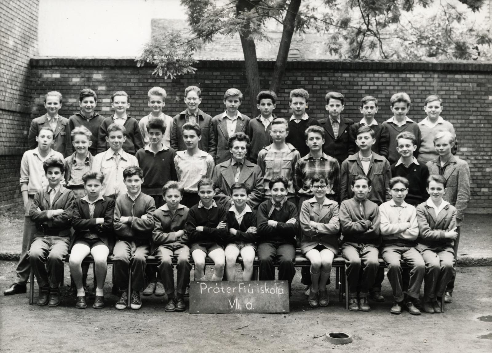 1955, Szegő István, osztálykép, Fortepan #296113