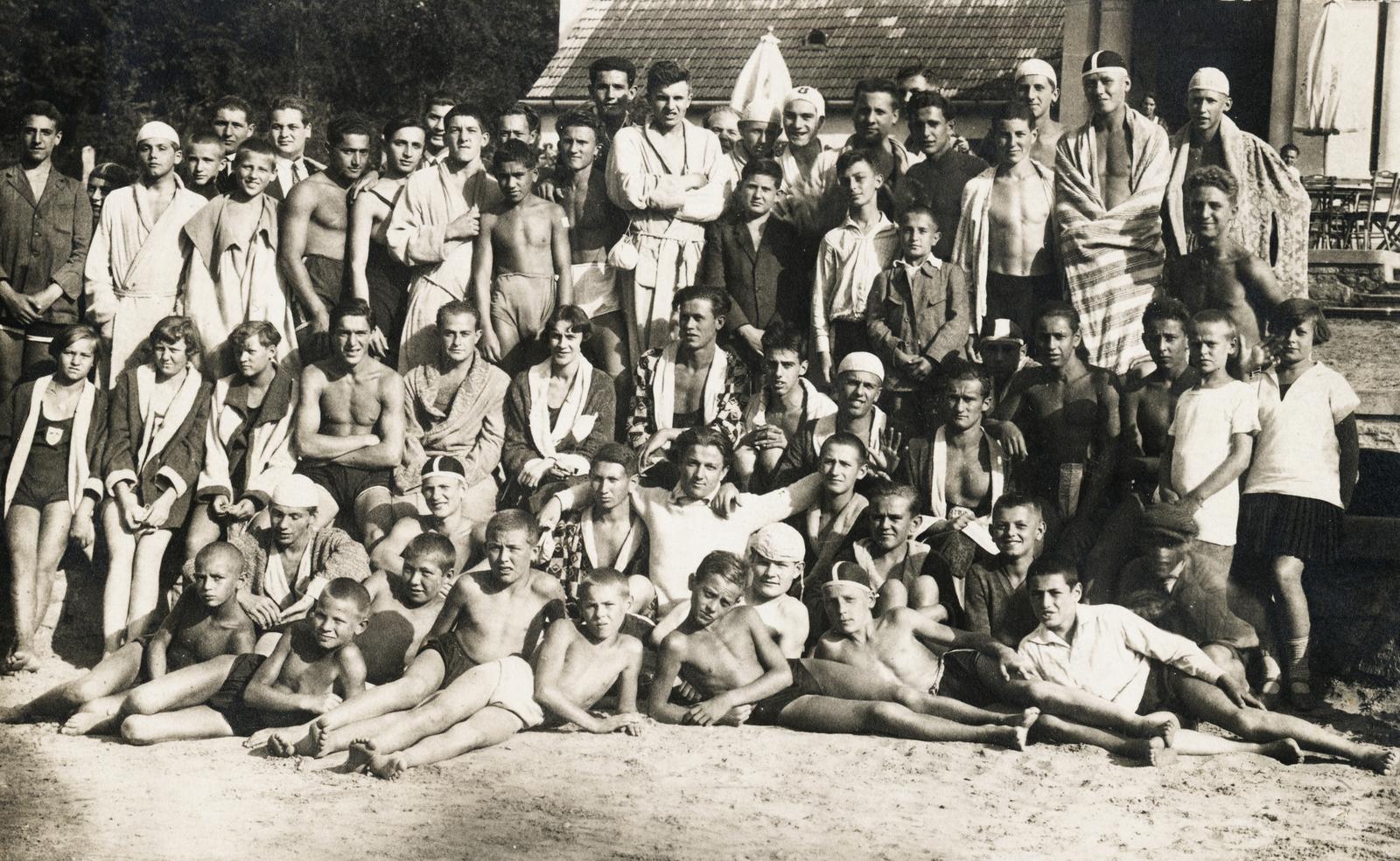 1937, Szegő István, tableau, half-naked, Fortepan #296132