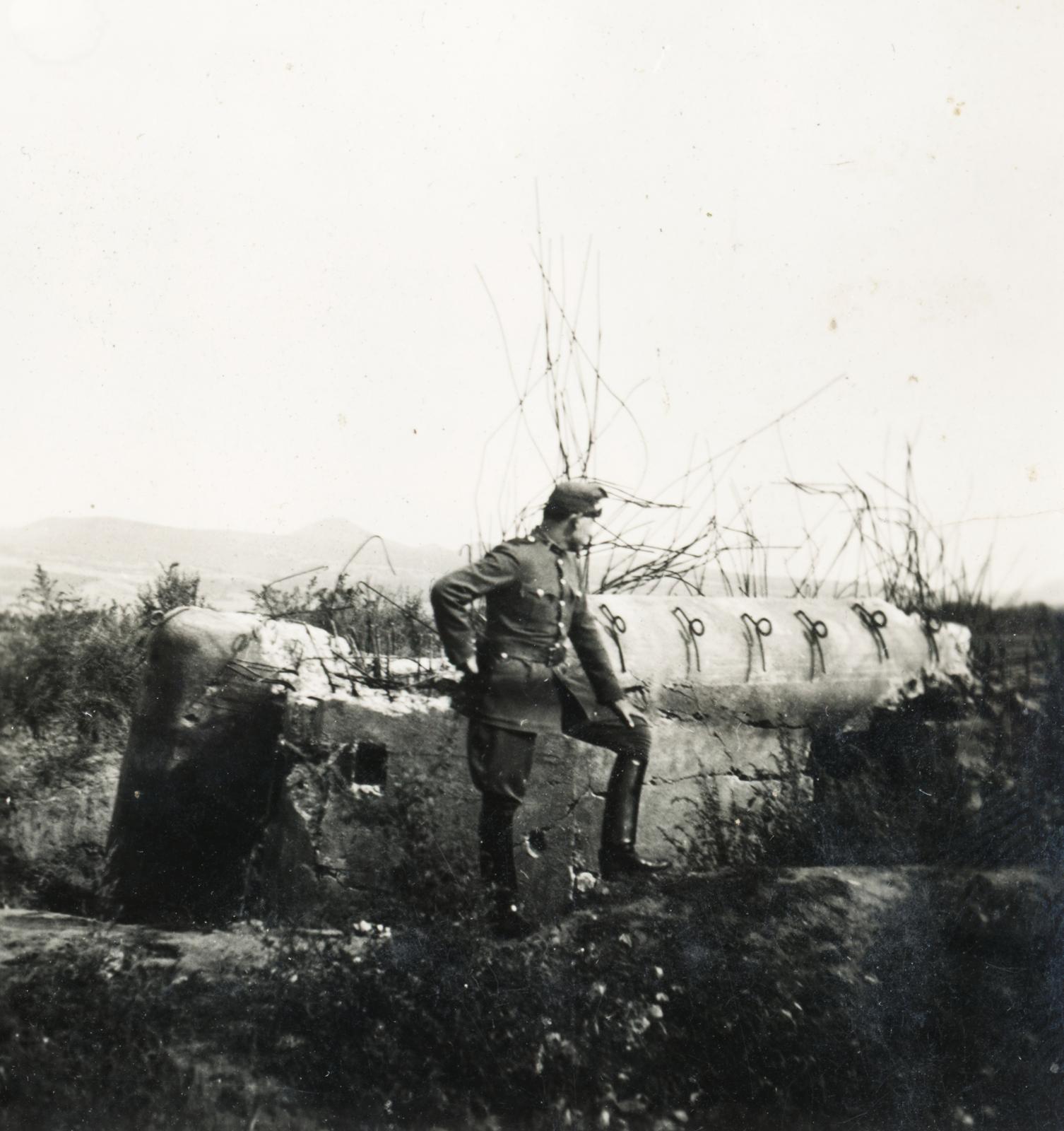 1940, Szegő István, bunker, Fortepan #296148