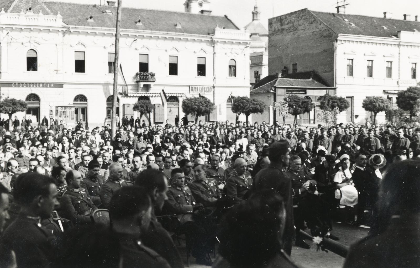 1940, Szegő István, tömeg, ünnepség, területgyarapodás, Fortepan #296158