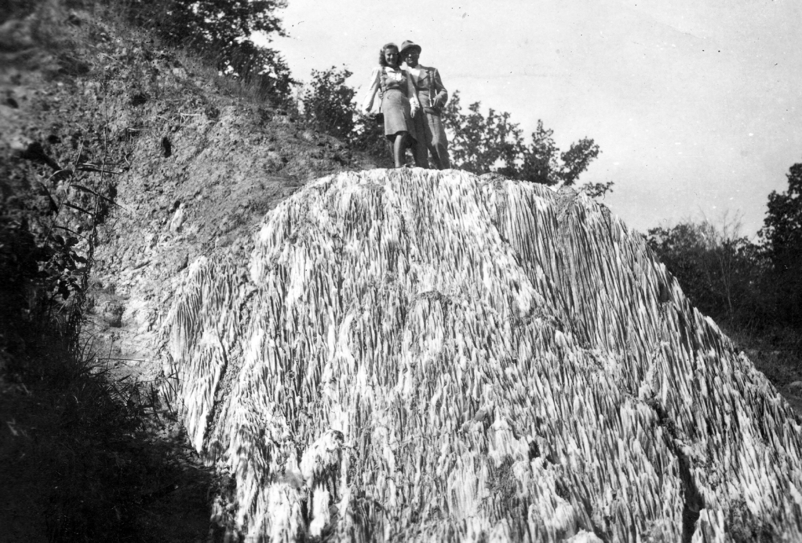 Románia,Erdély, Parajd, kősó (sókarszt) a Sószorosban., 1939, Baráth Endre, szikla, Fortepan #29887