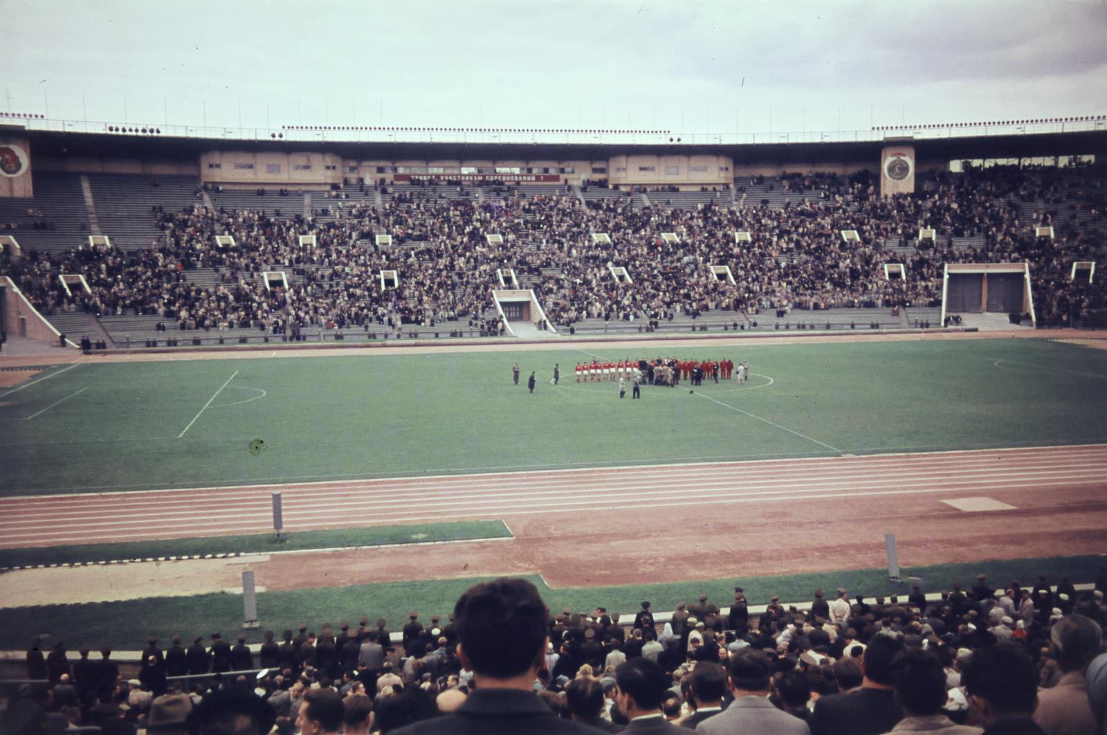 1962, Gépész, colorful, football, stadium, Fortepan #300118