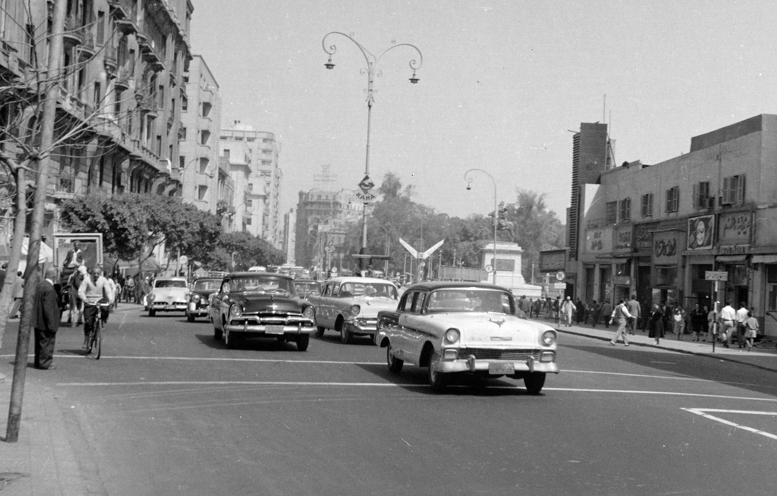 1961, Inkey Tibor, bicycle, traffic, automobile, street view, american brand, Fortepan #300302