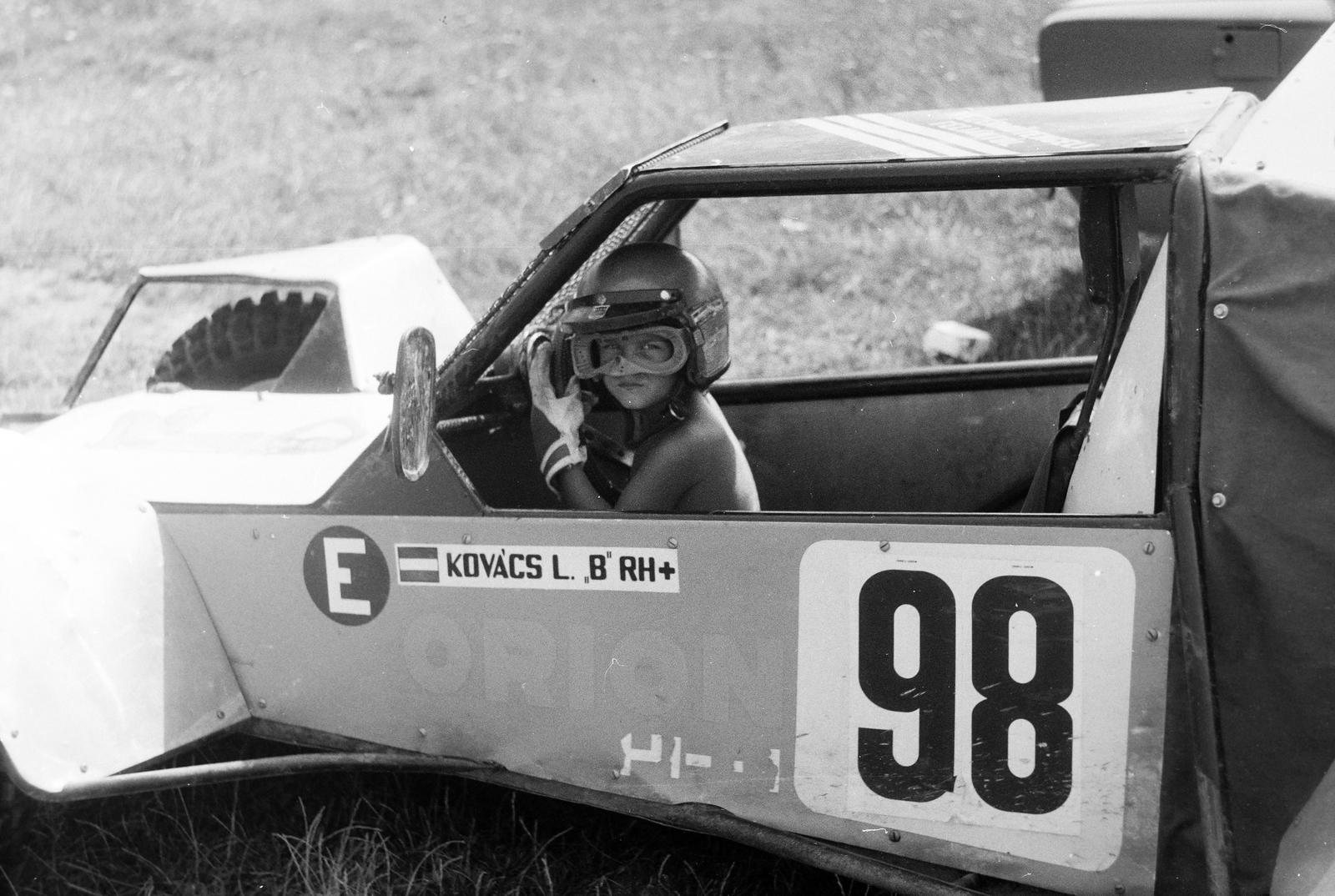 1983, Lanczner Ferdinánd, starting number, kid, crash helmet, Fortepan #300411