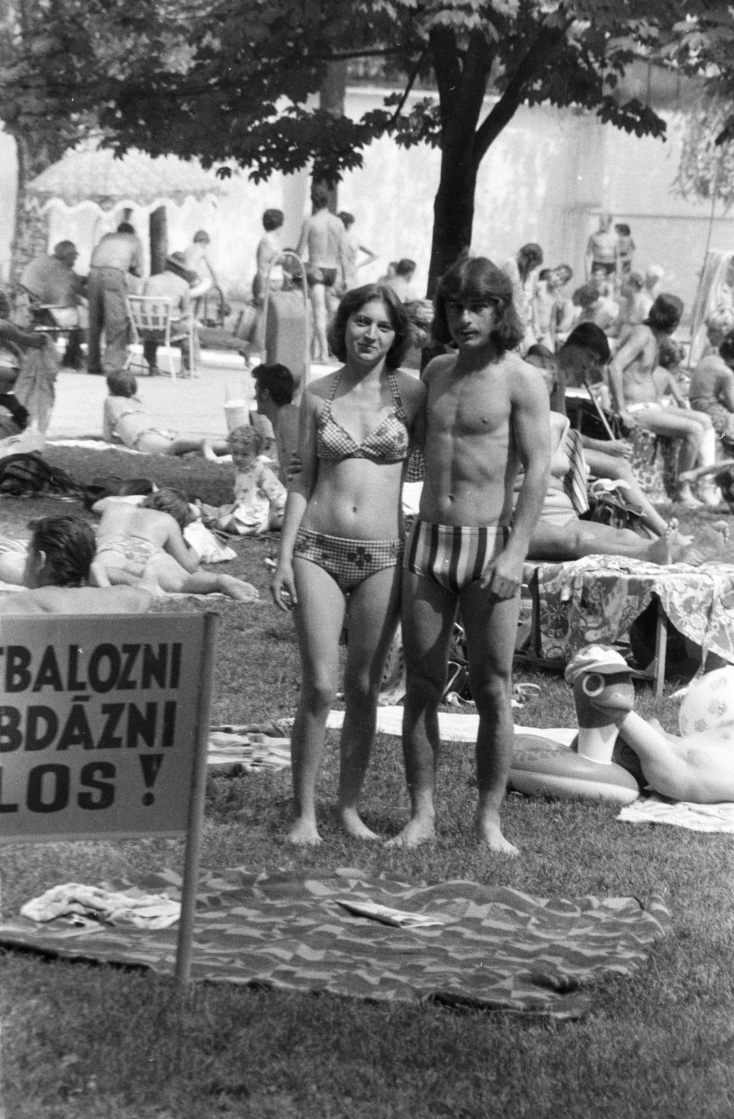 1978, Liktor Ferenc, emberpár, bikini, Fortepan #300425
