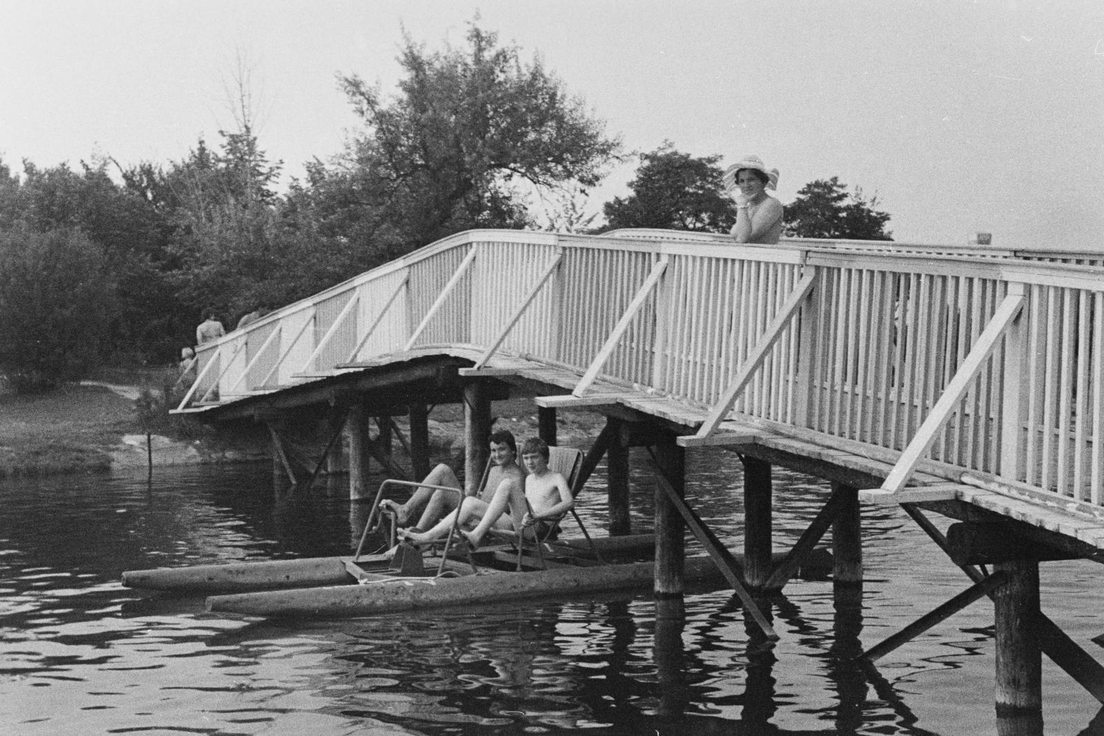 Hungary, Hajdúszoboszló, csónakázótó., 1975, Liktor Ferenc, Fortepan #300457