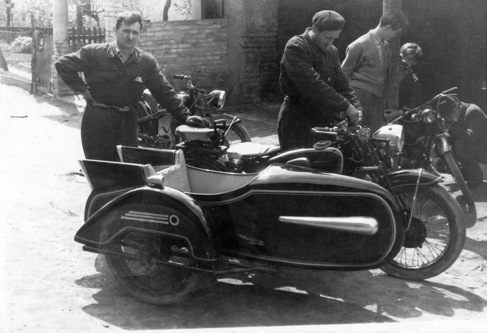 1953, Maklári Péter, motorcycle, Fortepan #300466