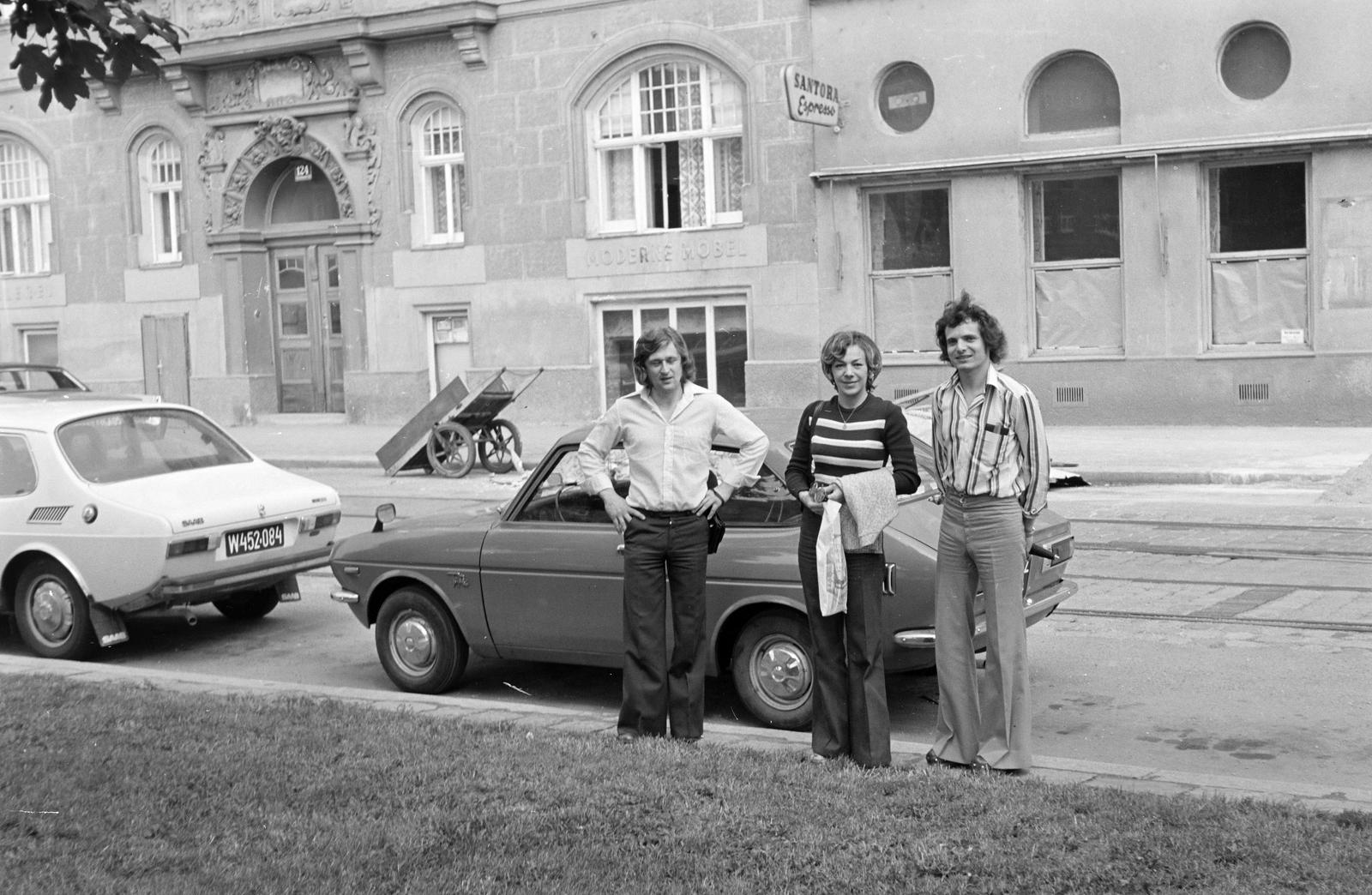 1975, Rékai Zsolt, Saab-márka, kézikocsi, Fortepan #300630