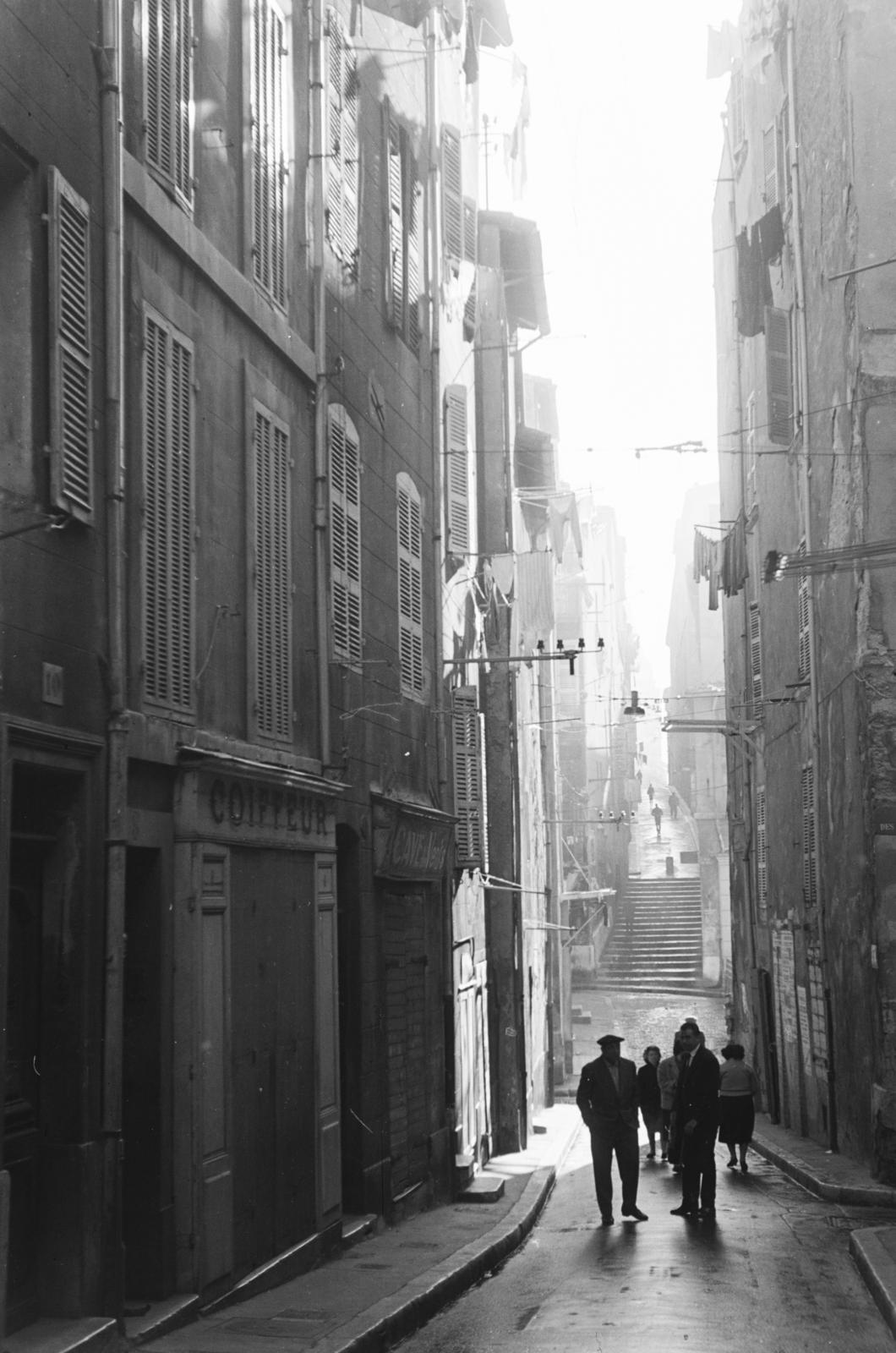 1961, Szalay János, teregetés, utca, zsalugáter, Fortepan #300837