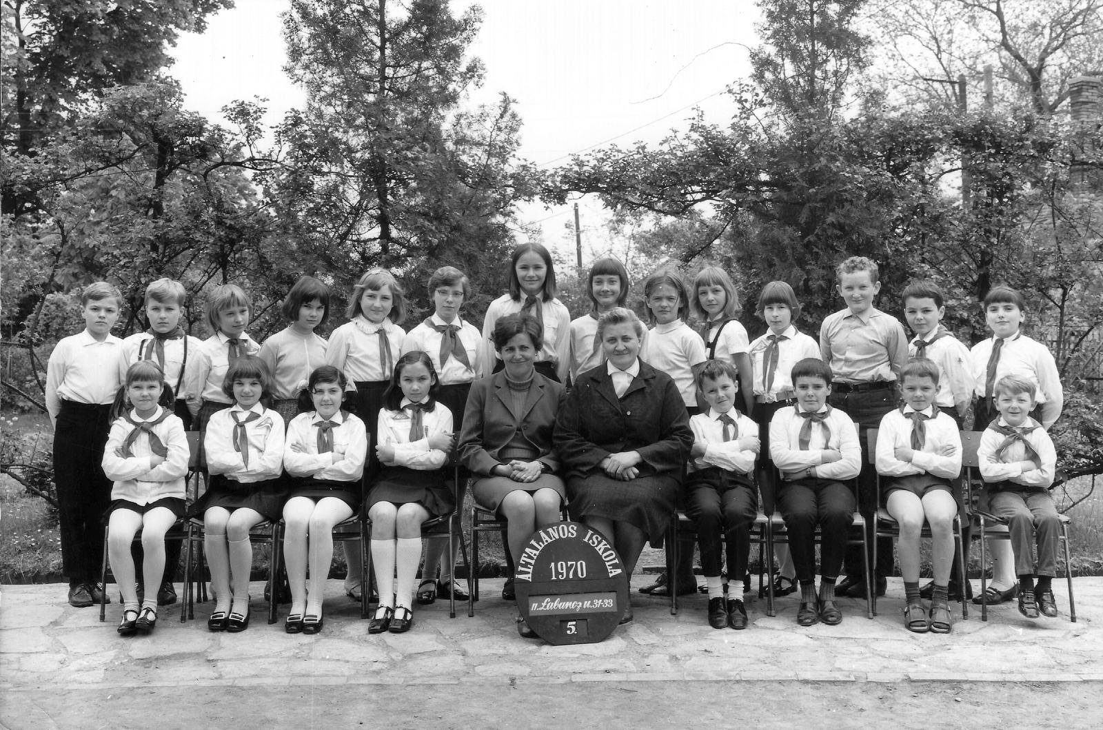 1970, Röszler Tamás, osztálykép, Fortepan #300923