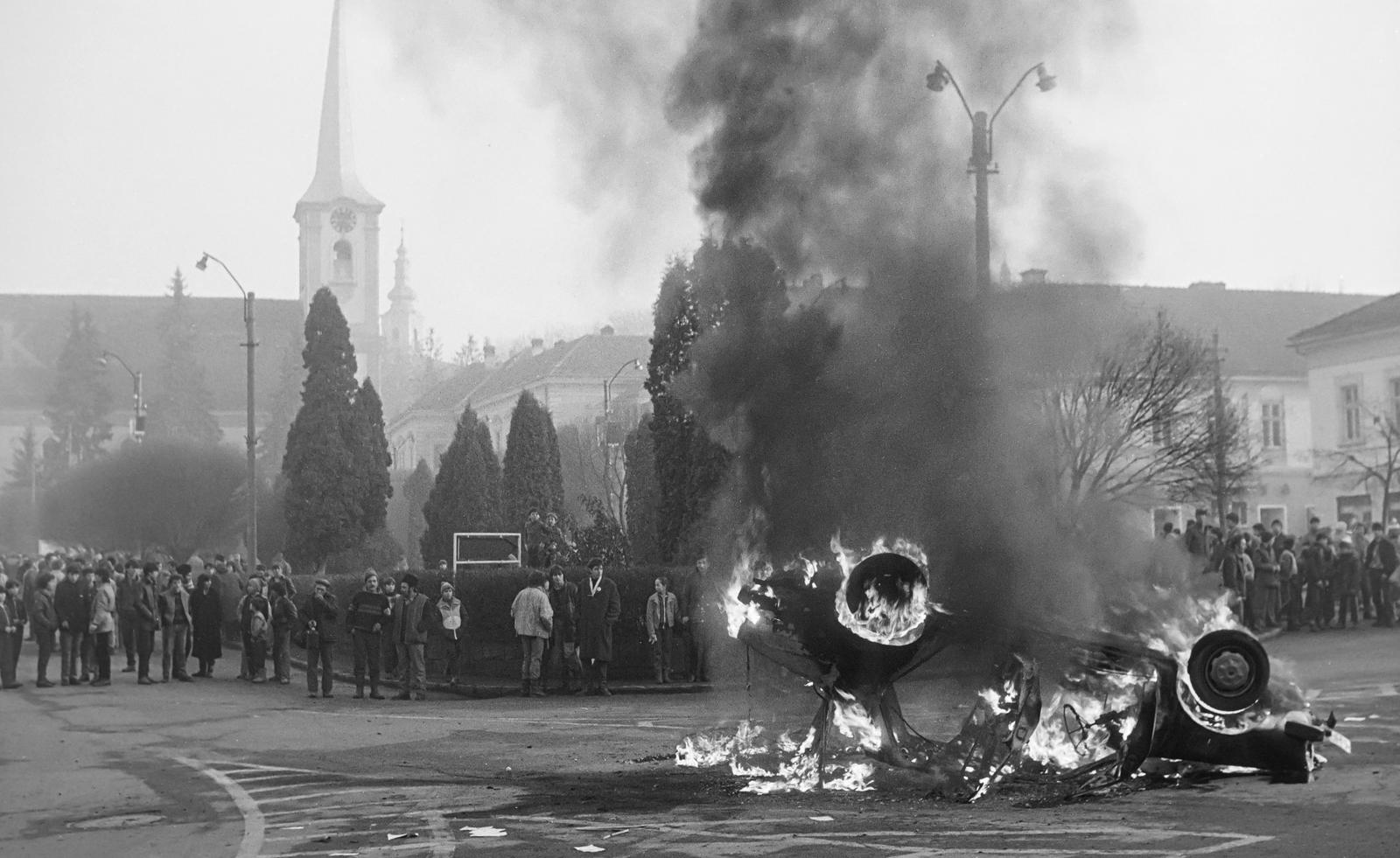 1989, Zenglitzky Zoltán, járműroncs, Fortepan #300969