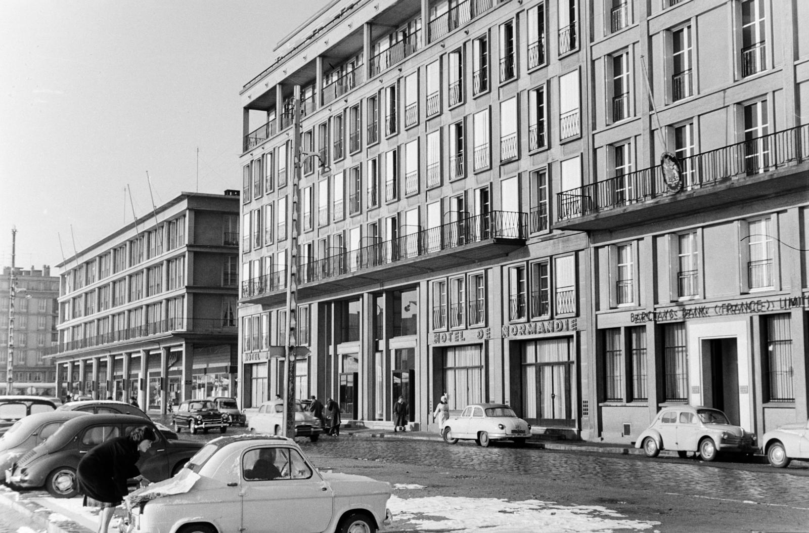 France, Le Havre, Quai George V., jobbra a Hotel Normandie., 1960, Szalay János, Fortepan #301012