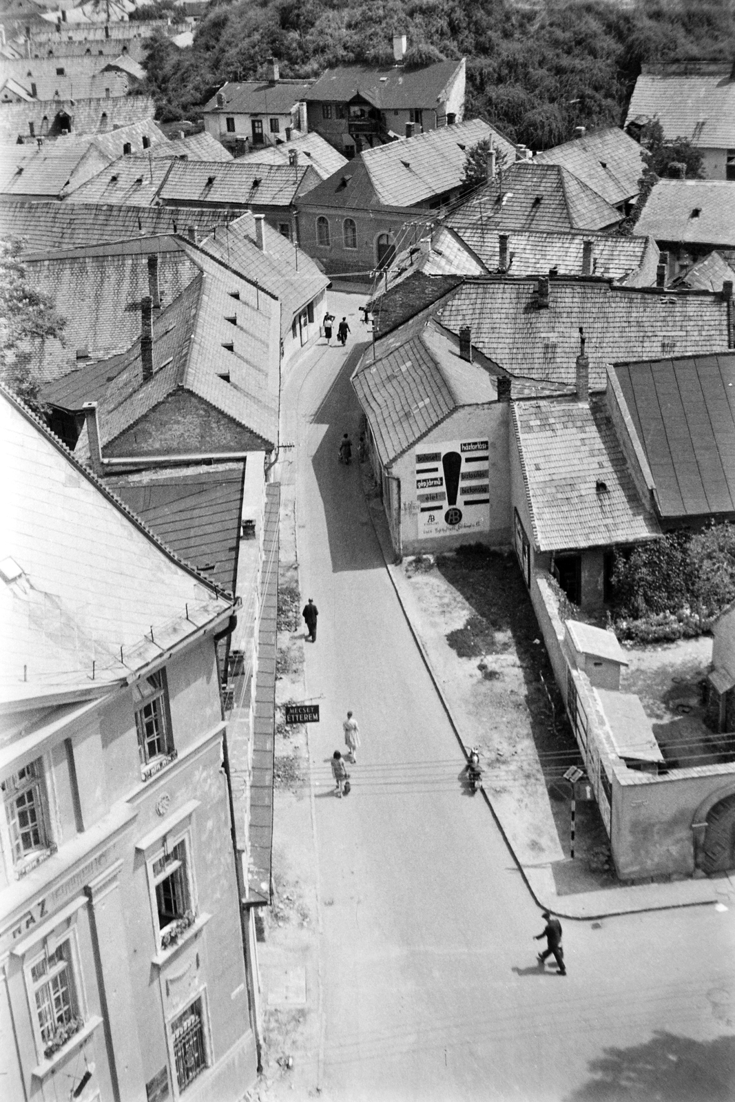 Hungary, Eger, látkép a Minaretből a Torony utca felé nézve., 1965, Németh Tamás, Fortepan #30121