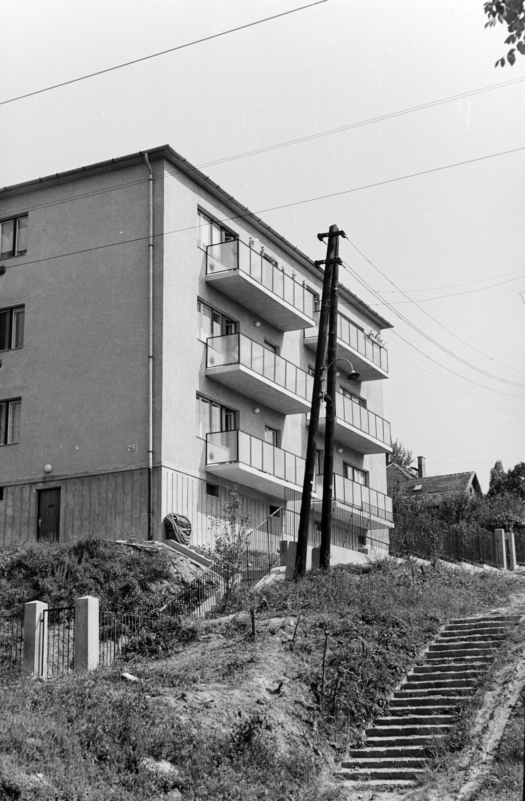 Hungary, Budapest II., Gábor Áron utca a 29-es számú ház mellett a Hankóczy Jenő utca felé vezető lépcső., 1966, Szalay János, Budapest, stairs, Fortepan #301264