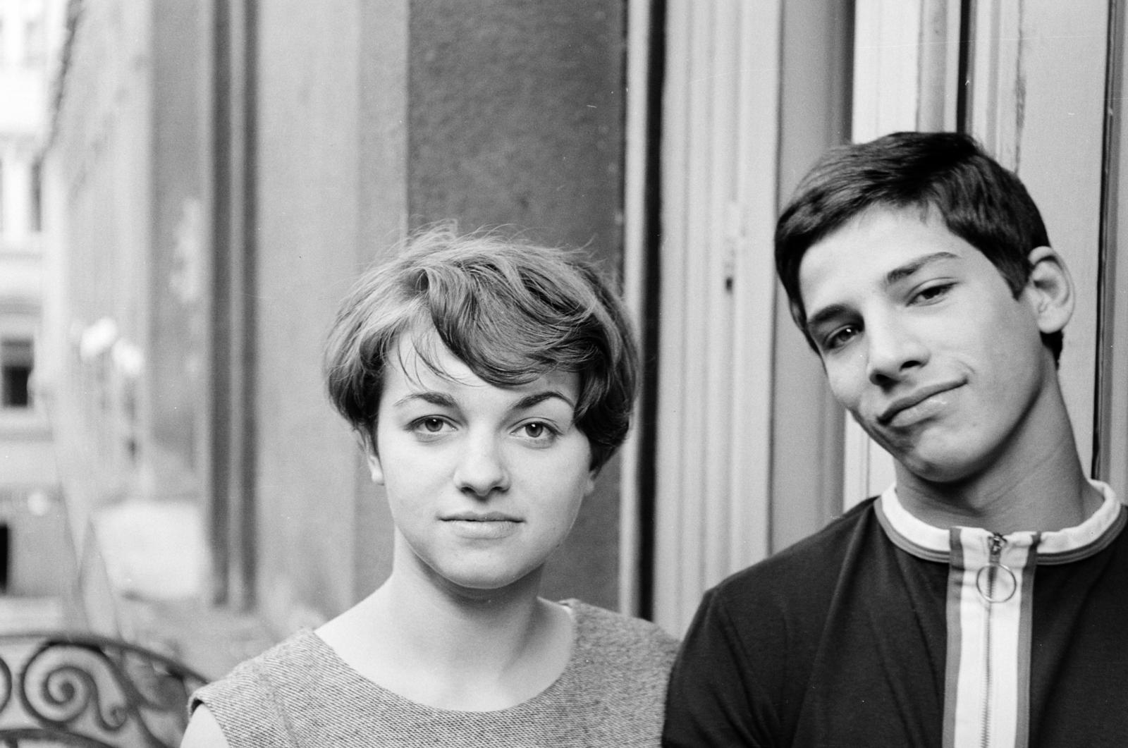 Hungary, Budapest V., a felvétel a Molnár utca 20. számú sarokház Sörház utcai oldalán, egy erkélyen készült., 1969, Szalay János, Budapest, Fortepan #301313