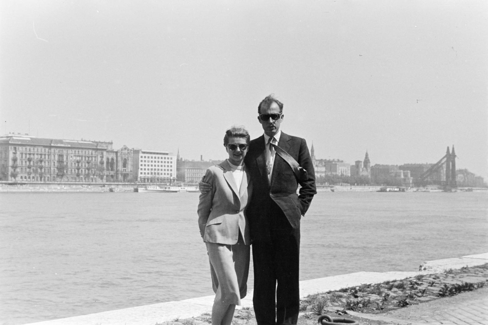 1956, Szalay János, emberpár, átkarol, Fortepan #301450