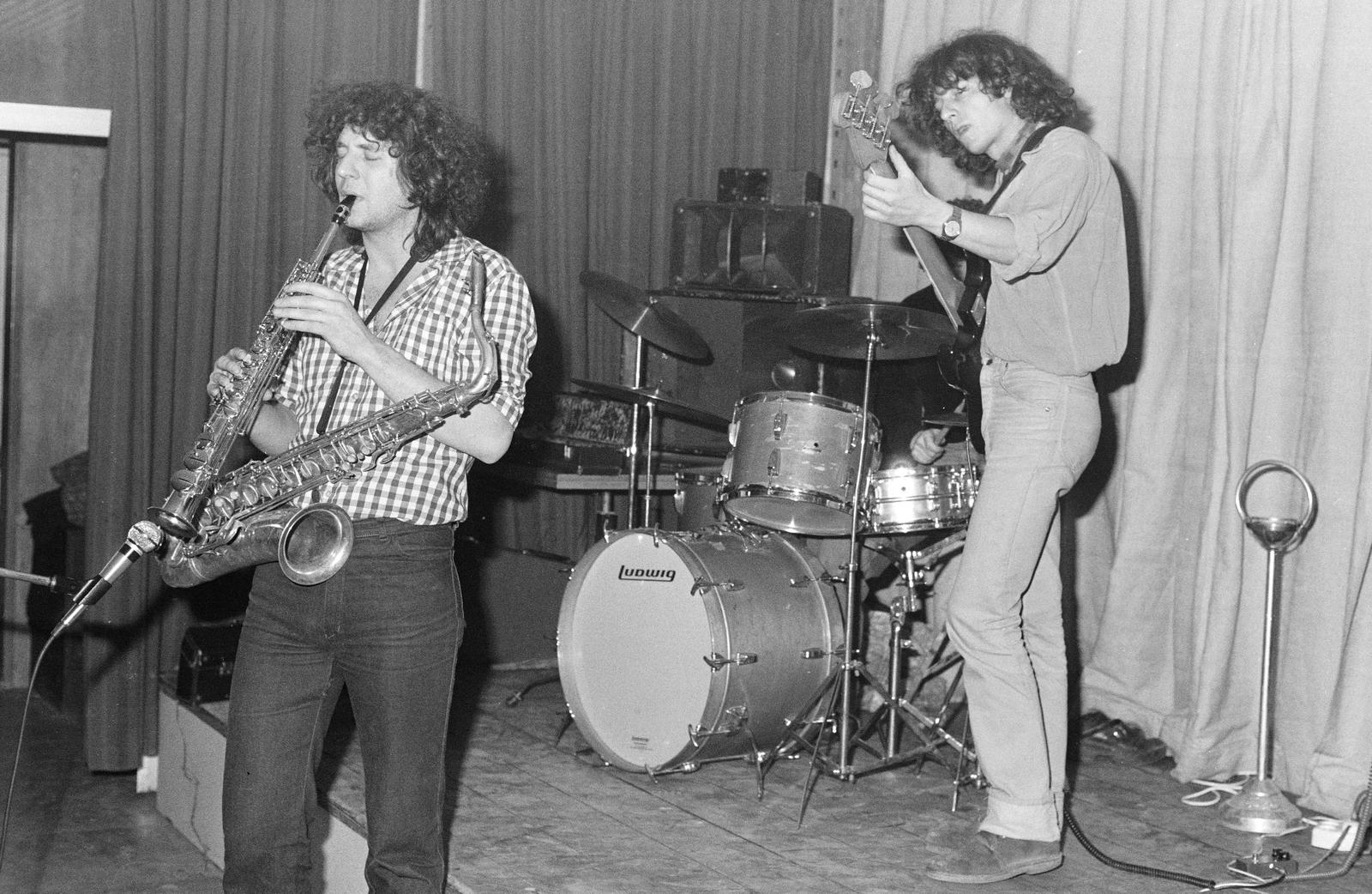 1983, Szaller Károly, dob, cintányér, szaxofon, Fortepan #301600