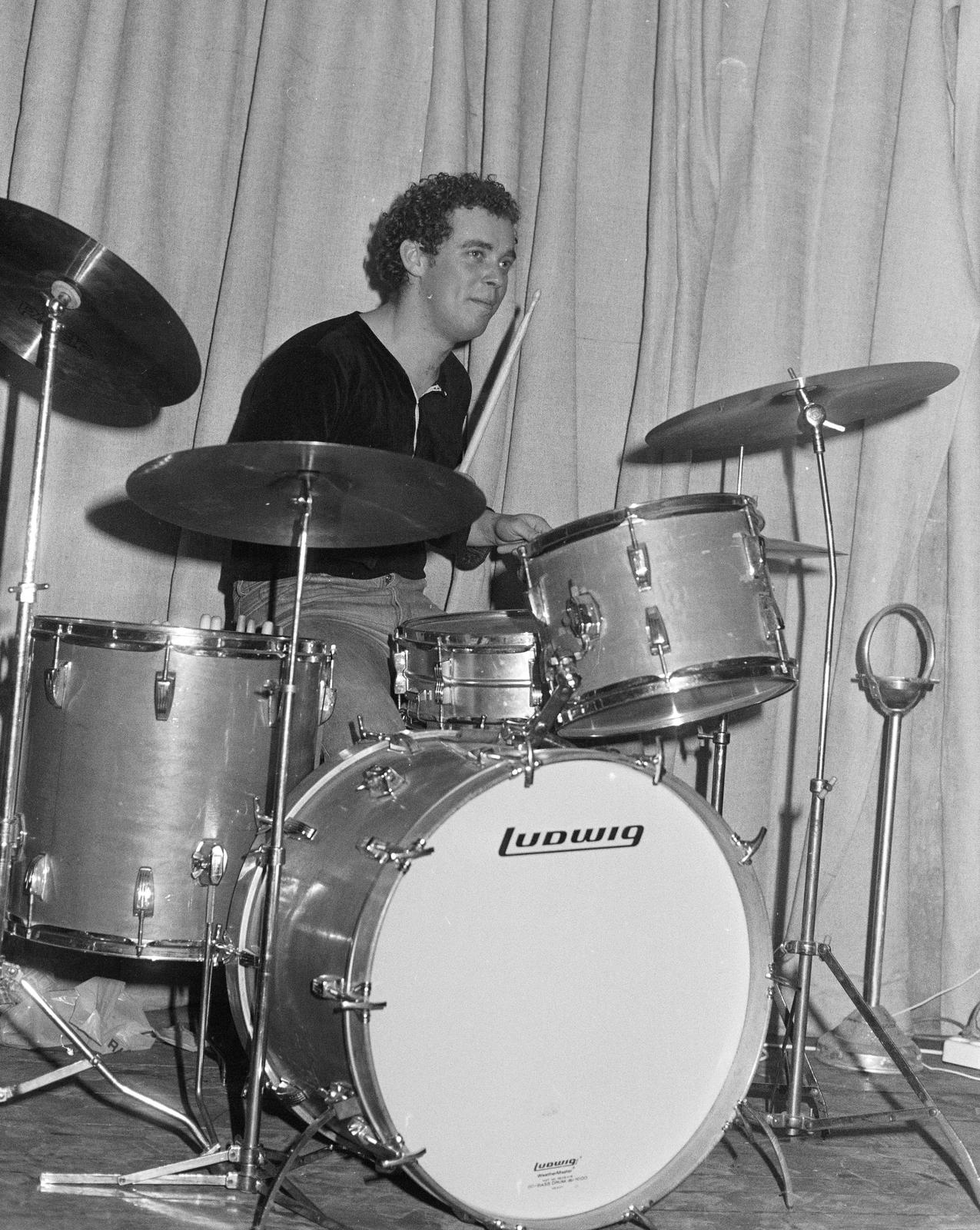 1983, Szaller Károly, drum, cymbal, drummer, Fortepan #301603