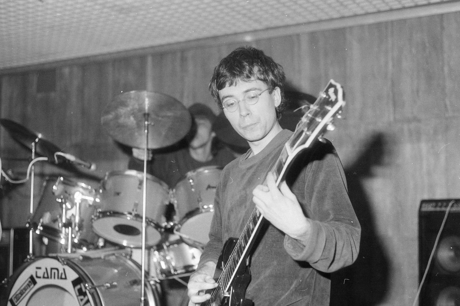 Magyarország, Budapest V., Molnár utca 9., Belvárosi Ifjúsági Ház. Hajnóczy Csaba., 1985, Szaller Károly, dob, cintányér, Budapest, Fortepan #301617