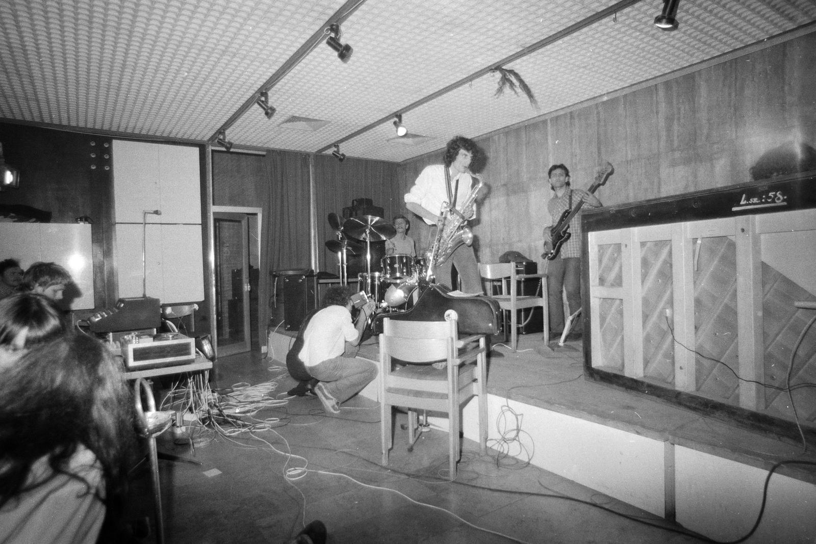 1982, Szaller Károly, drum, cymbal, band, Fortepan #301632