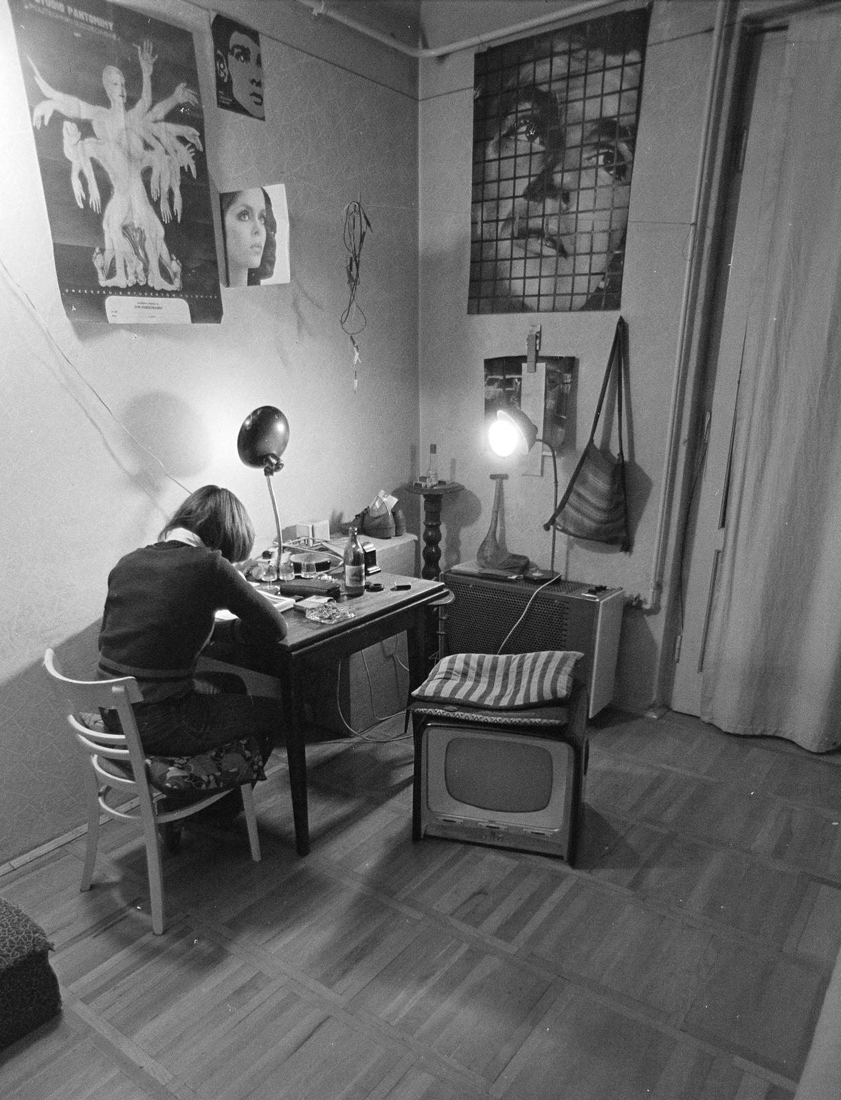 1976, Szaller Károly, Best of, TV, scrip, poster, Fortepan #301686