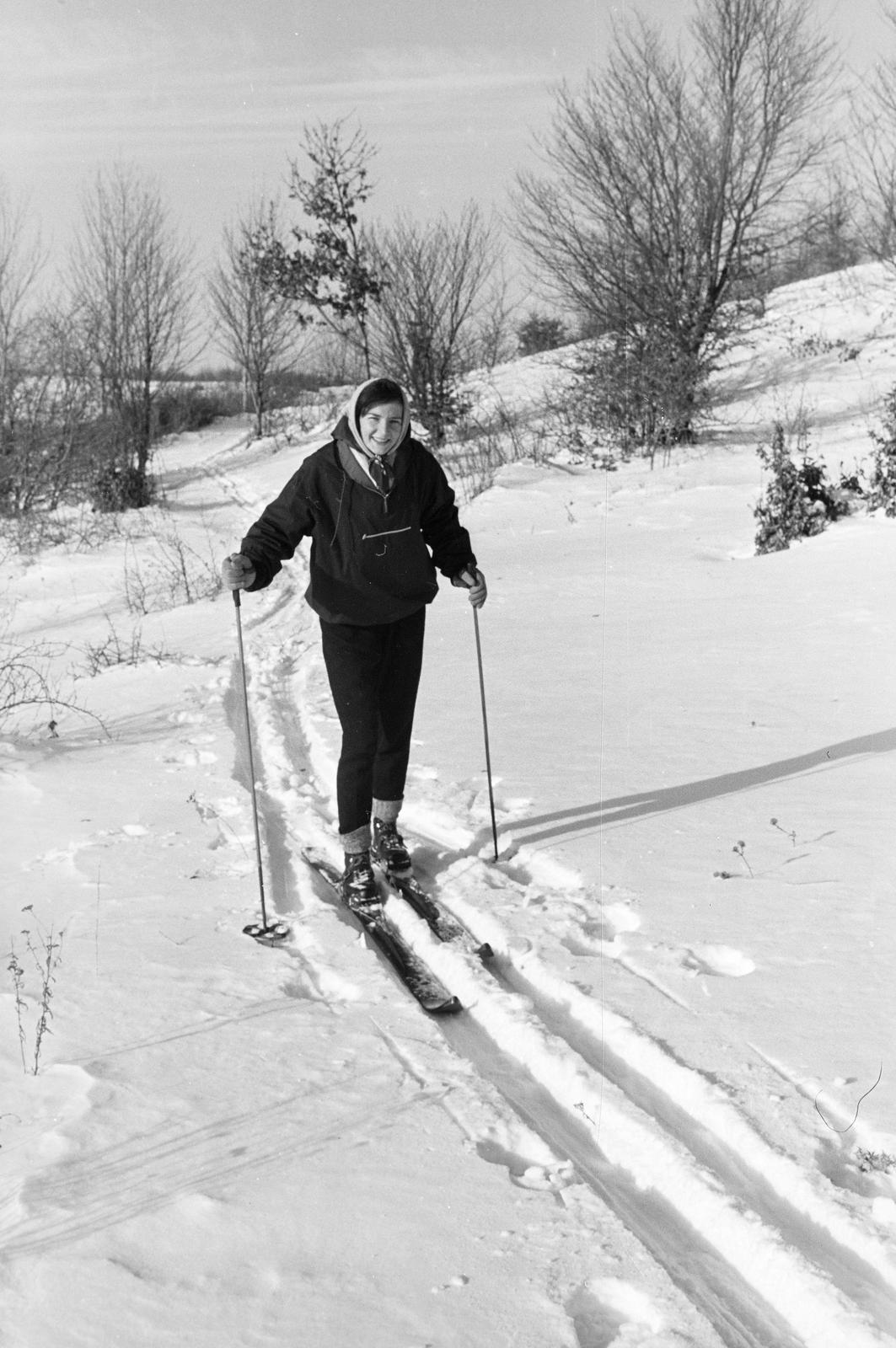 1963, Szalontai Tamás, síelés, Fortepan #301845