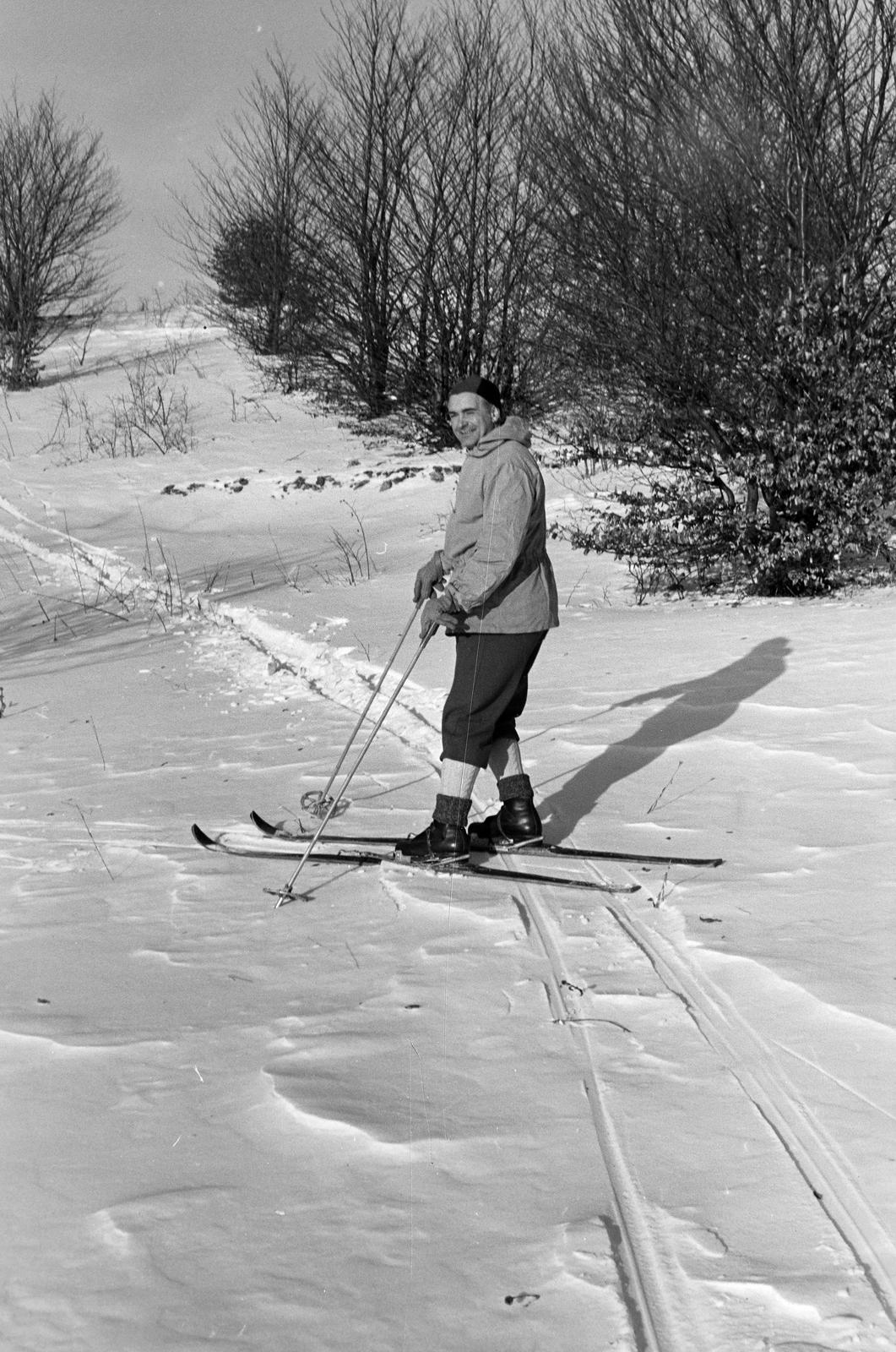 1963, Szalontai Tamás, síelés, Fortepan #301847