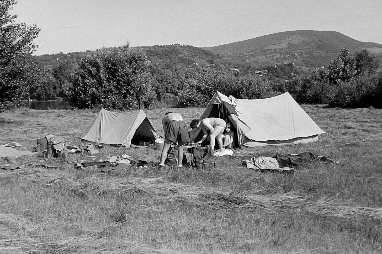 1963, Szalontai Tamás, sátor, Fortepan #301857