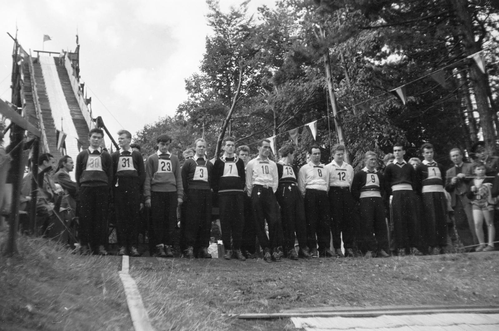 1960, Szalontai Tamás, verseny, zászlódísz, rajtszám, Fortepan #301966