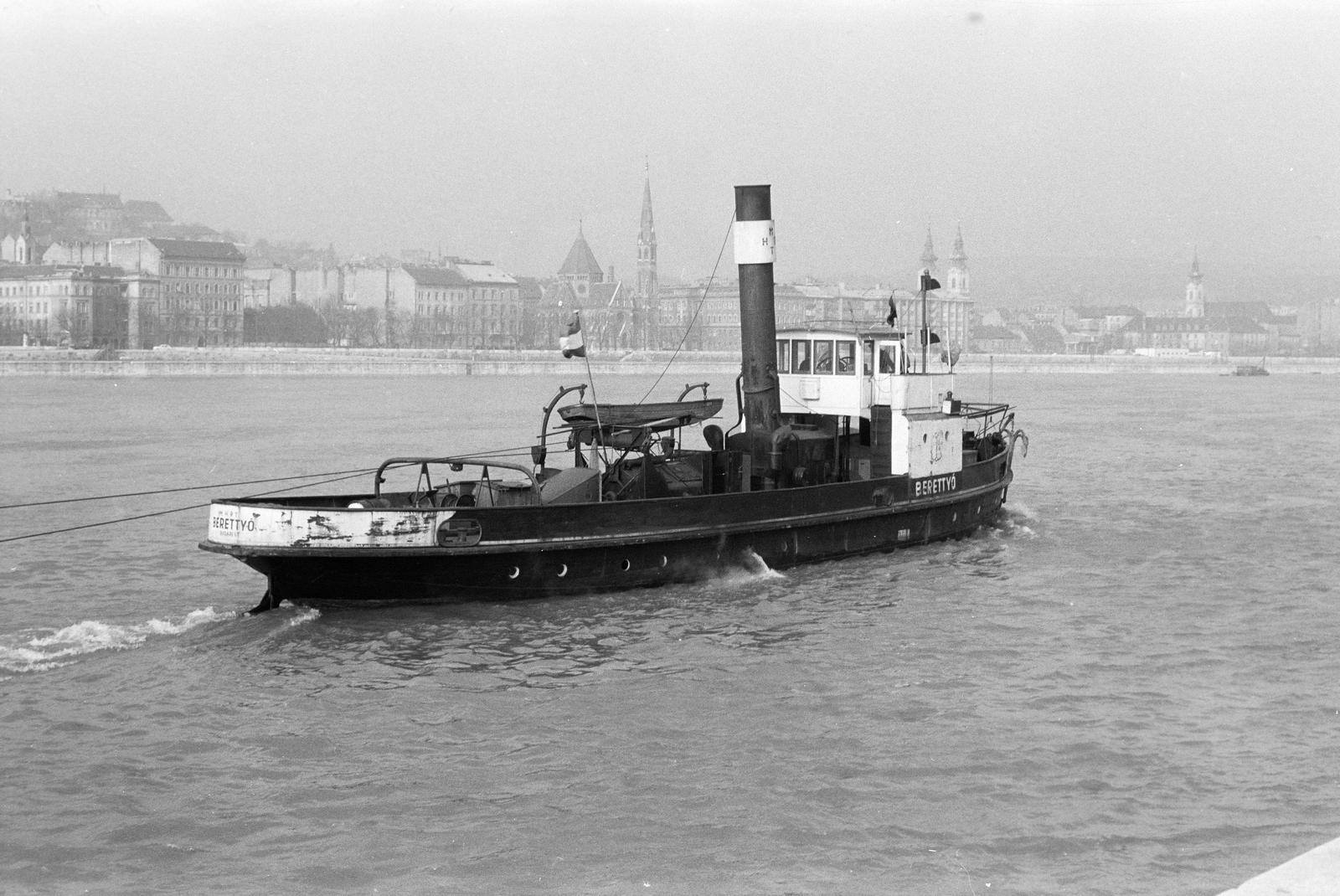 1960, Szalontai Tamás, Berettyó hajó, Fortepan #301982