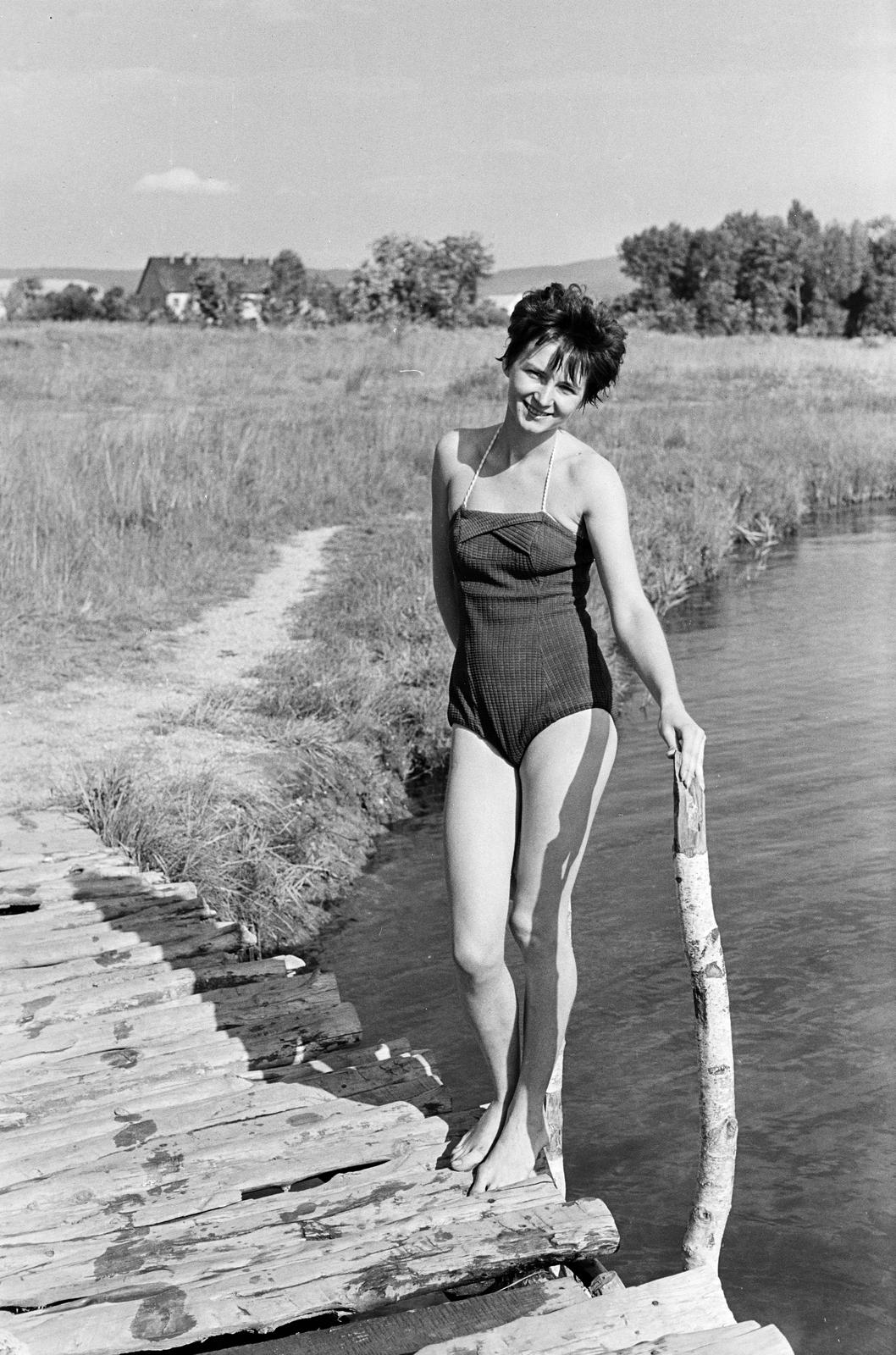 1961, Szalontai Tamás, fürdőruha, Fortepan #301996