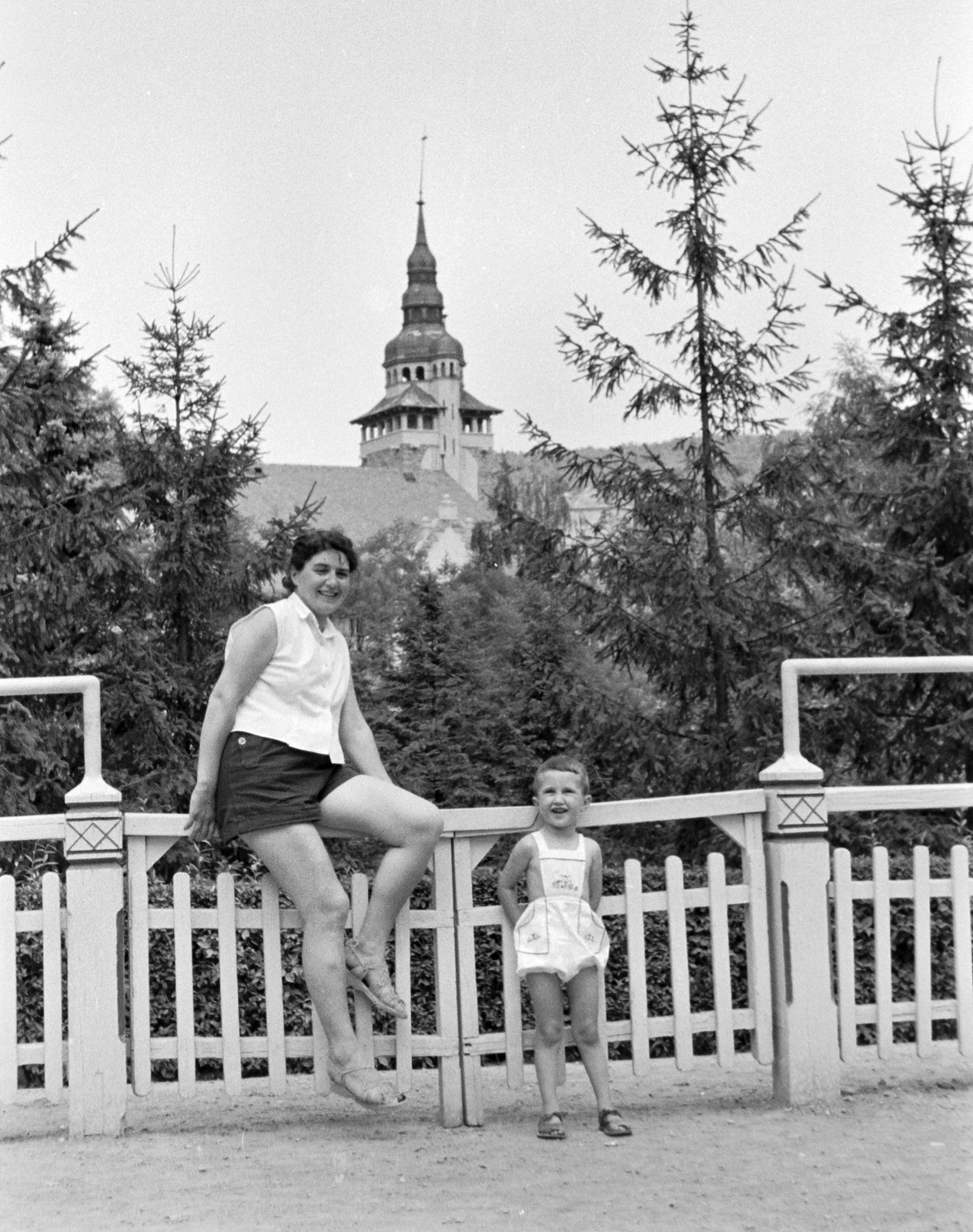 Hungary, Lillafüred, Miskolc, Palotaszálló a park felől., 1957, Németh Tamás, hotel, Renaissance Revival, Kálmán Lux-design, Fortepan #30200